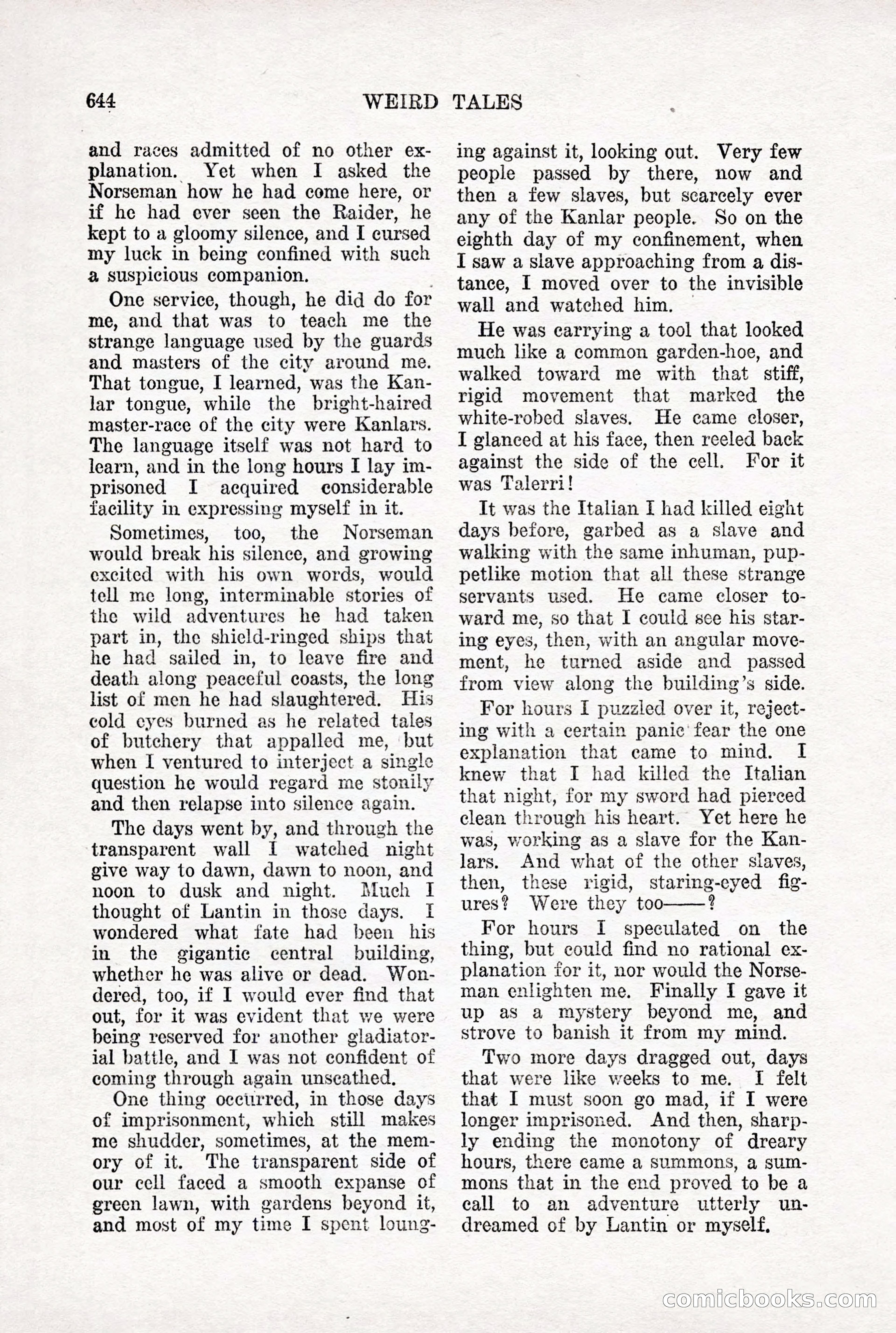 Weird Tales, Vol. X, No. 5 — page 70 of 148
