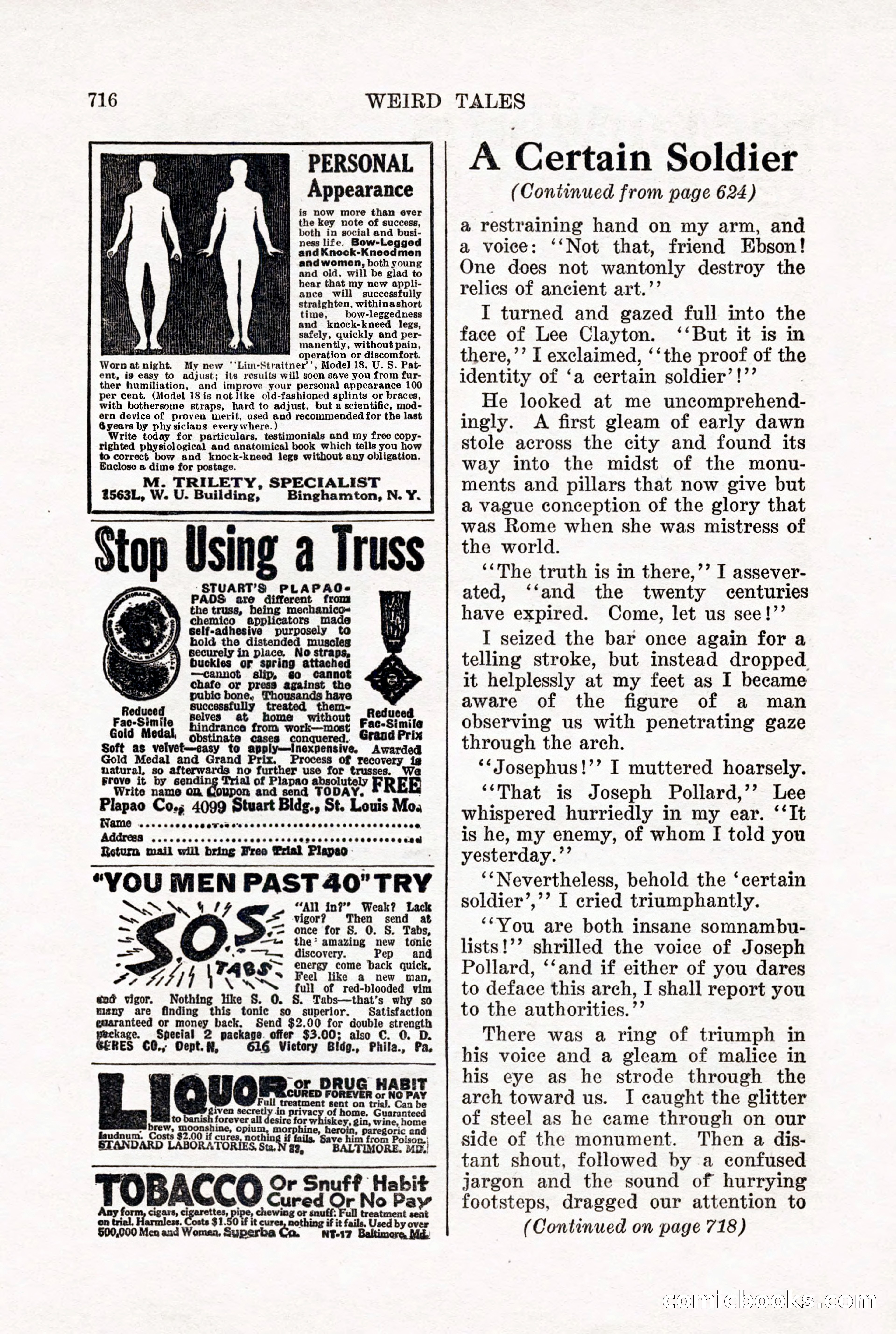 Weird Tales, Vol. X, No. 5 — page 142 of 148