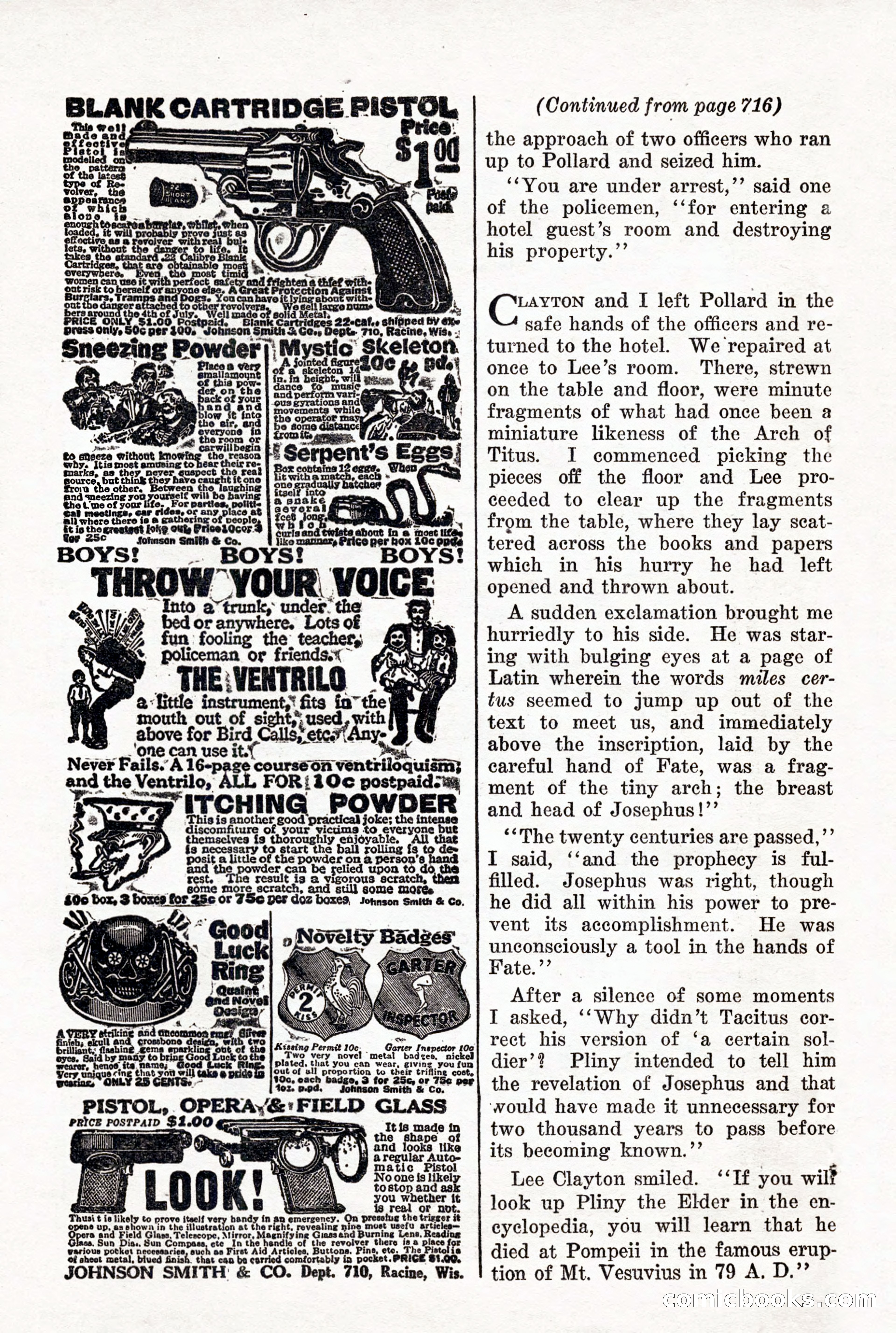 Weird Tales, Vol. X, No. 5 — page 144 of 148