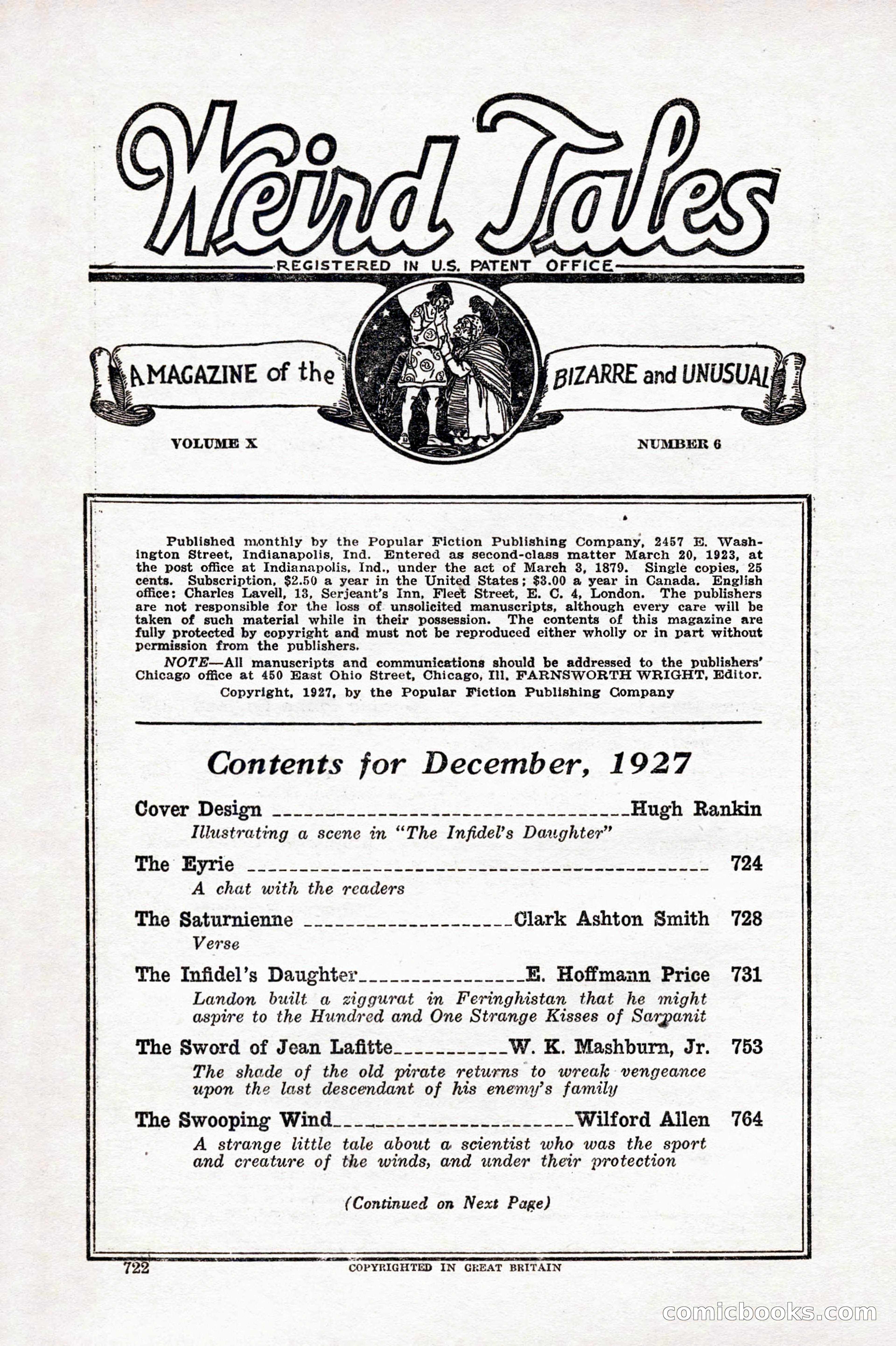 Weird Tales, Vol. 10 No. 6 — page 4 of 148