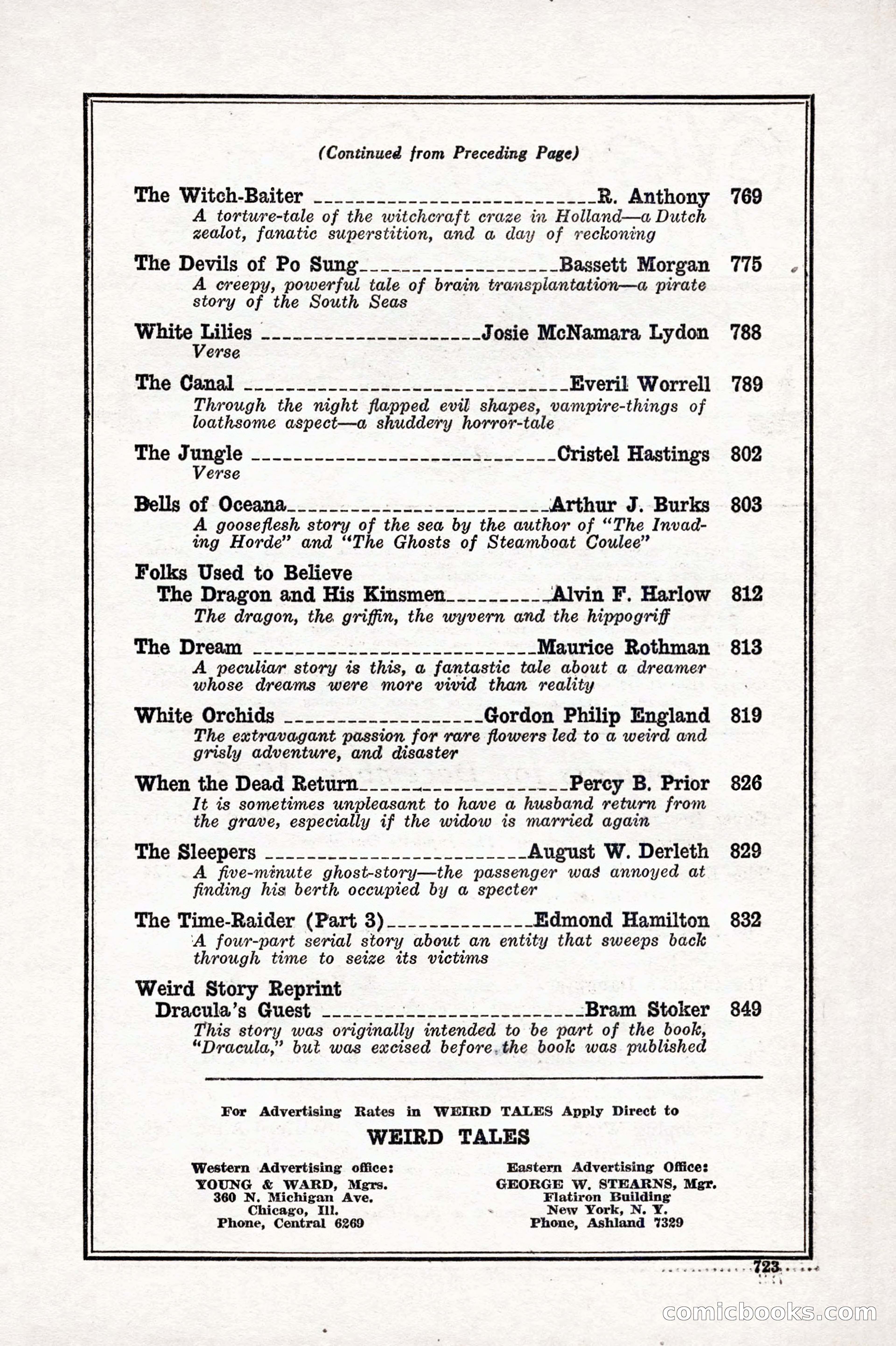 Weird Tales, Vol. 10 No. 6 — page 5 of 148