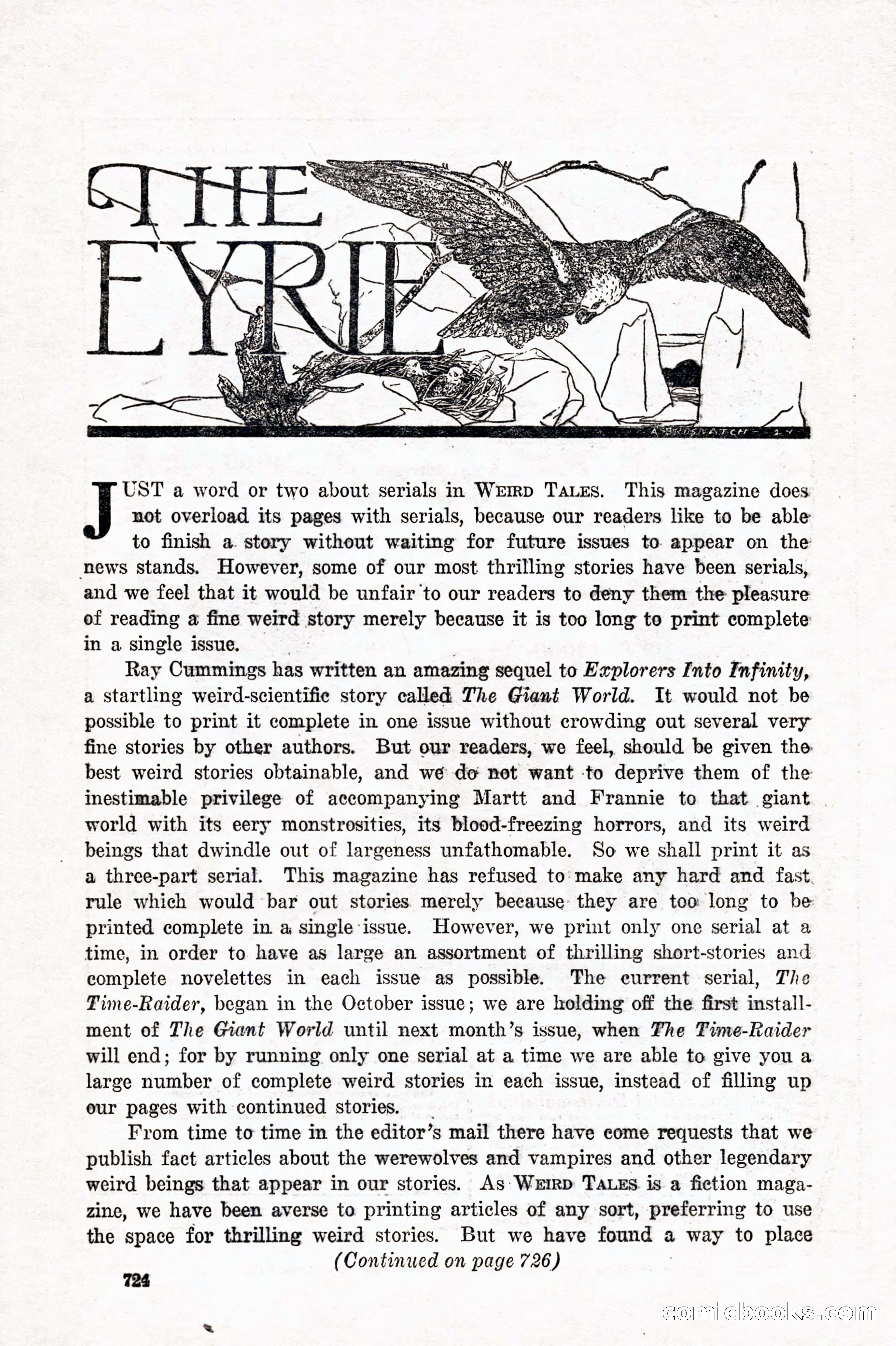 Weird Tales, Vol. 10 No. 6 — page 6 of 148