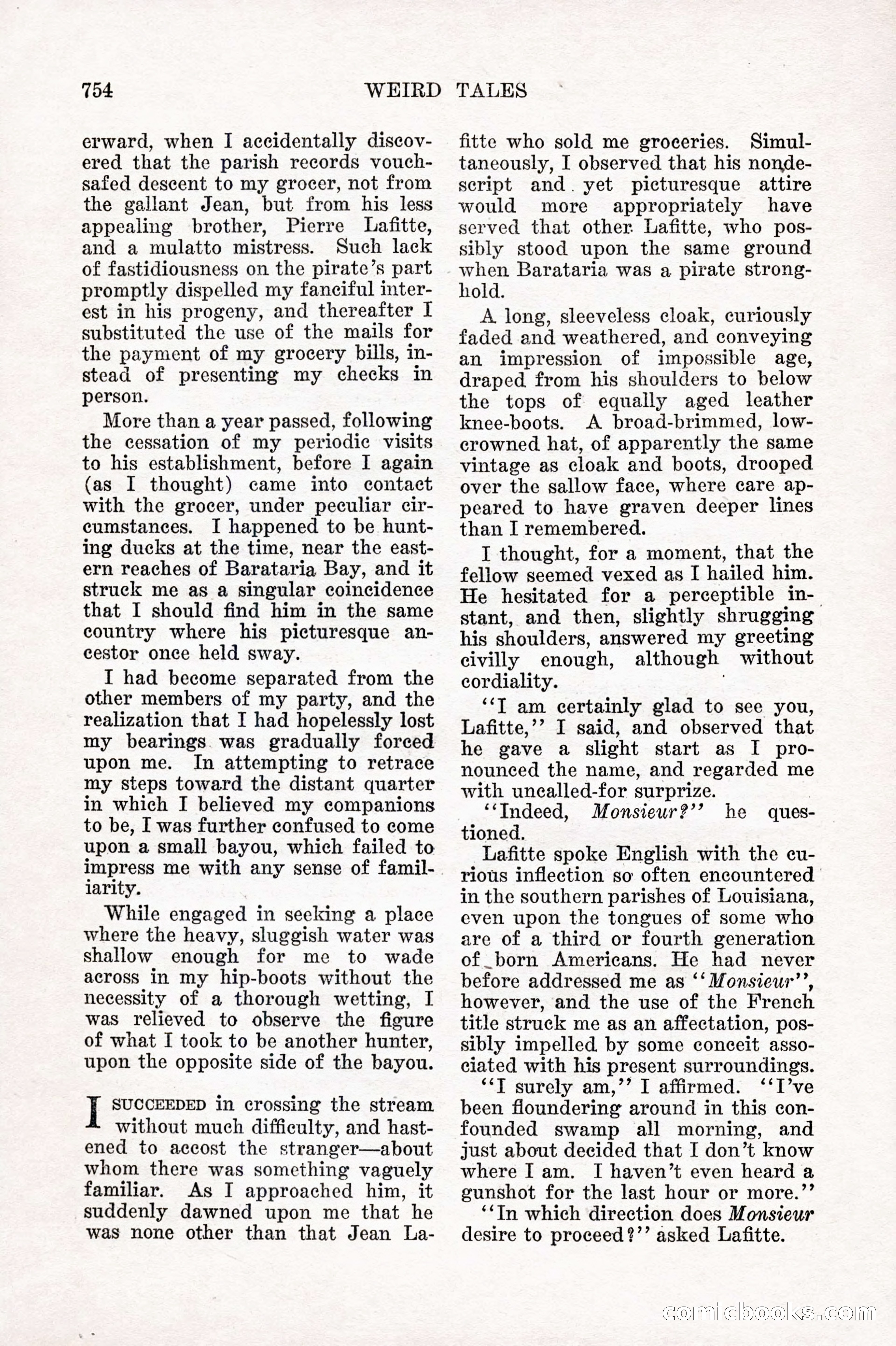 Weird Tales, Vol. 10 No. 6 — page 36 of 148