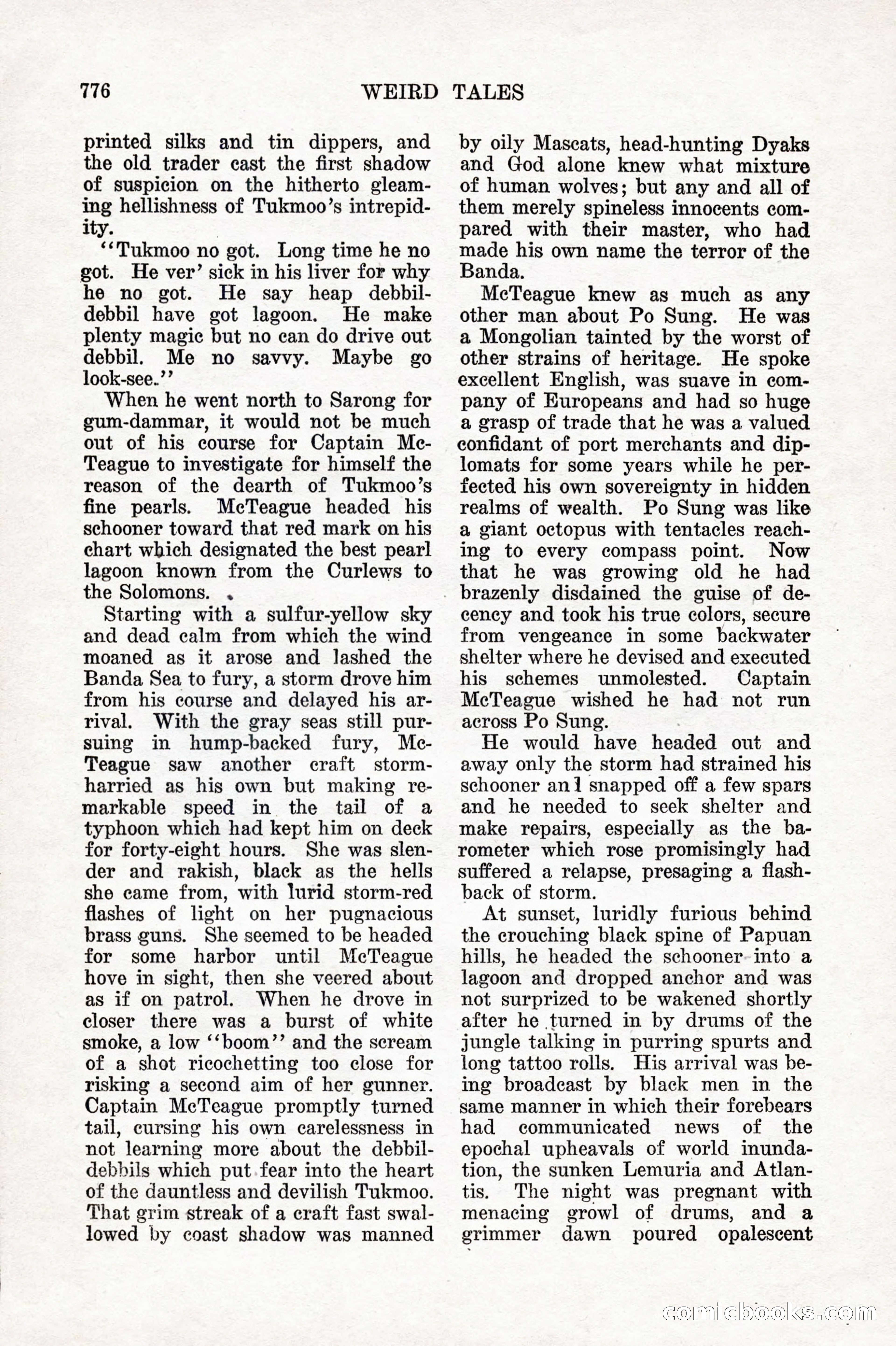 Weird Tales, Vol. 10 No. 6 — page 58 of 148