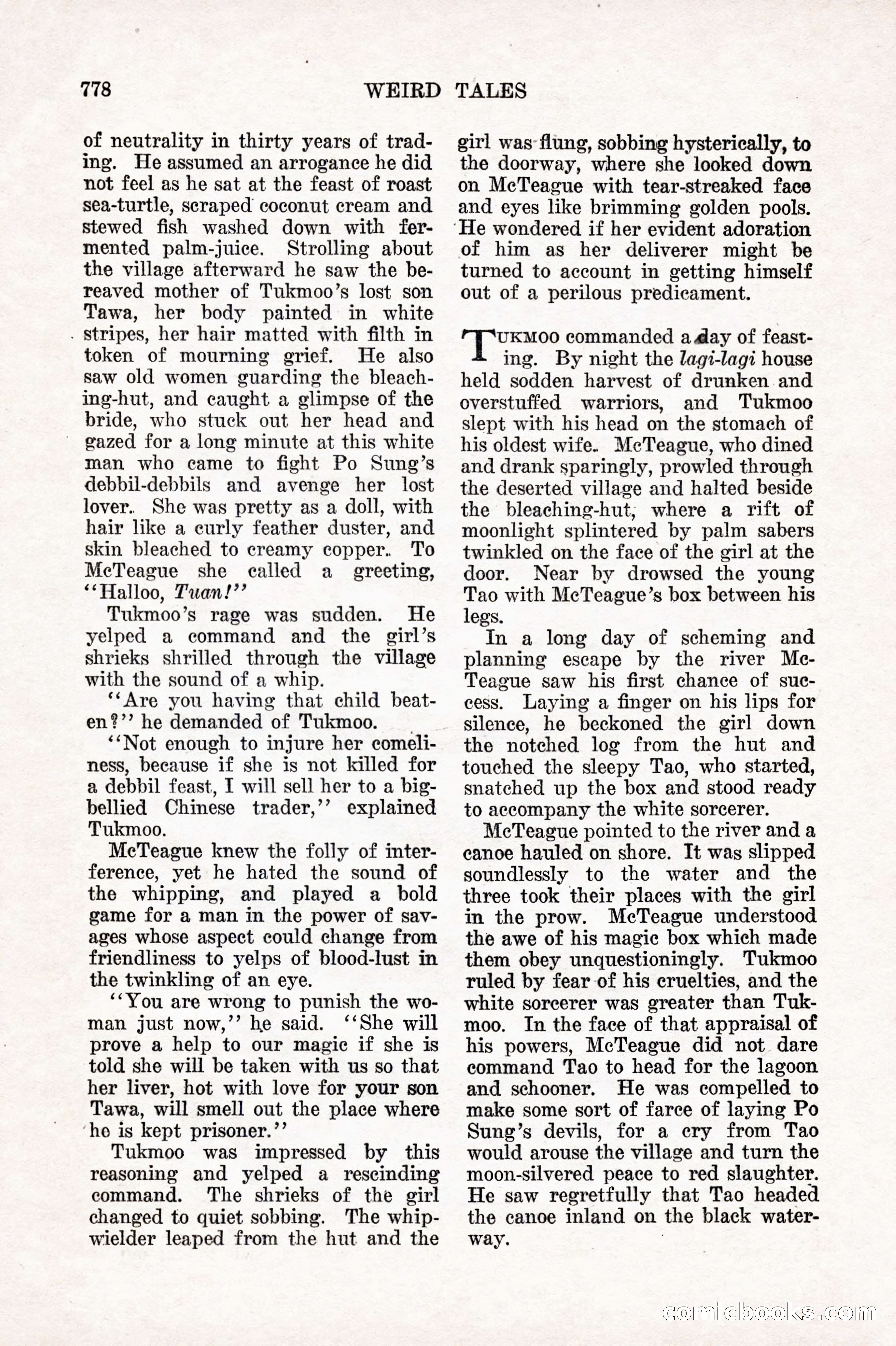 Weird Tales, Vol. 10 No. 6 — page 60 of 148