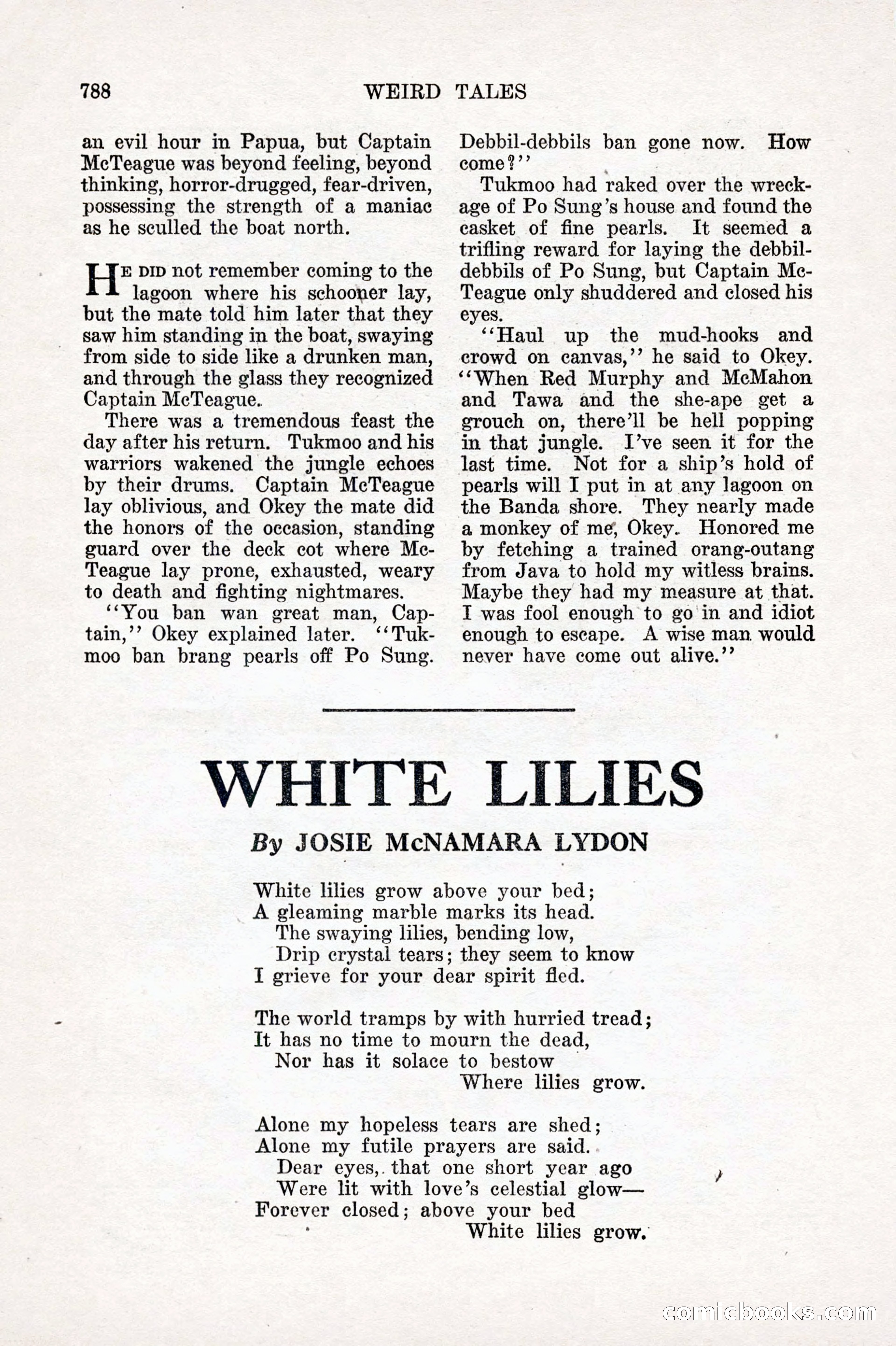 Weird Tales, Vol. 10 No. 6 — page 70 of 148
