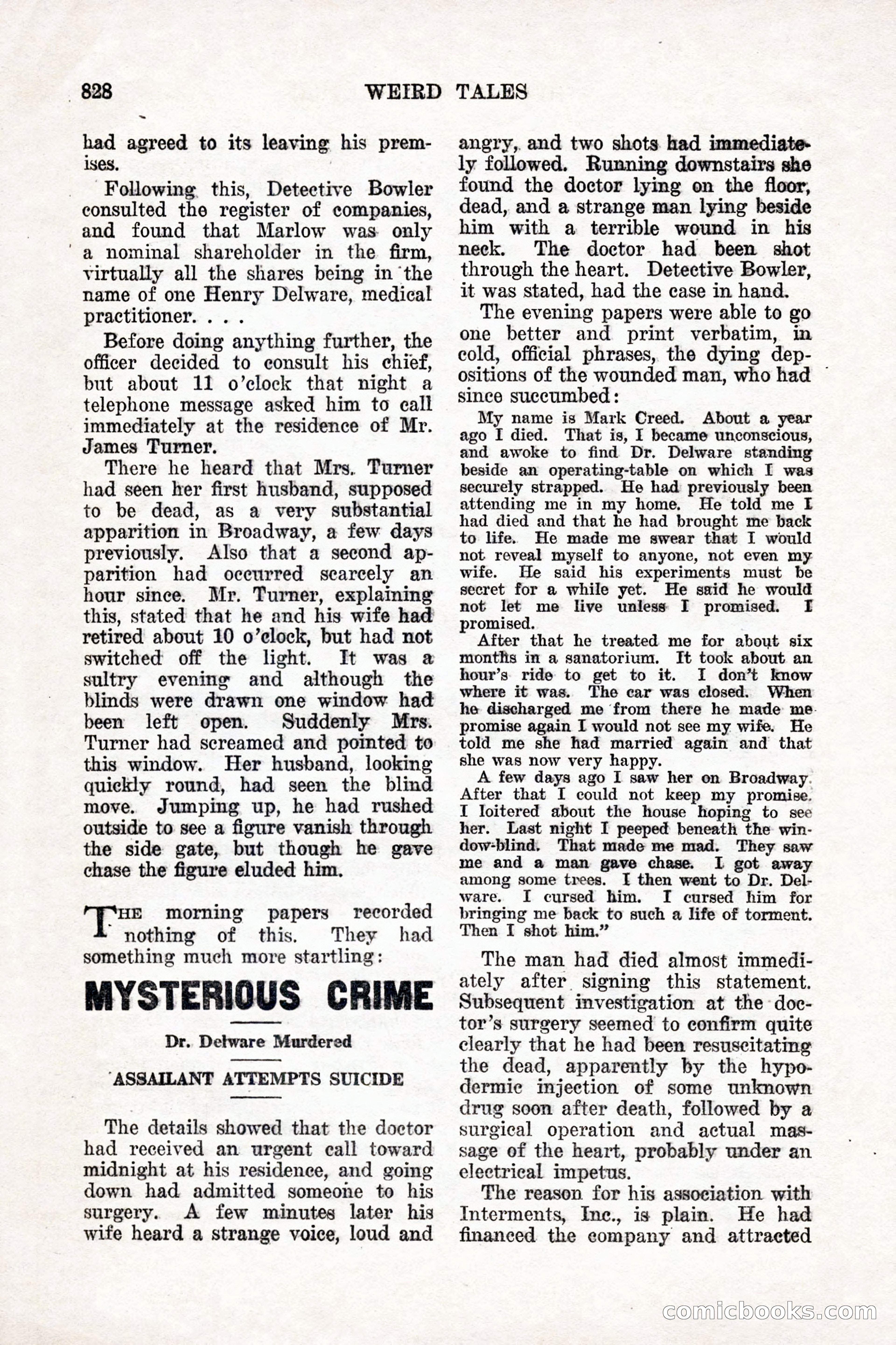 Weird Tales, Vol. 10 No. 6 — page 110 of 148