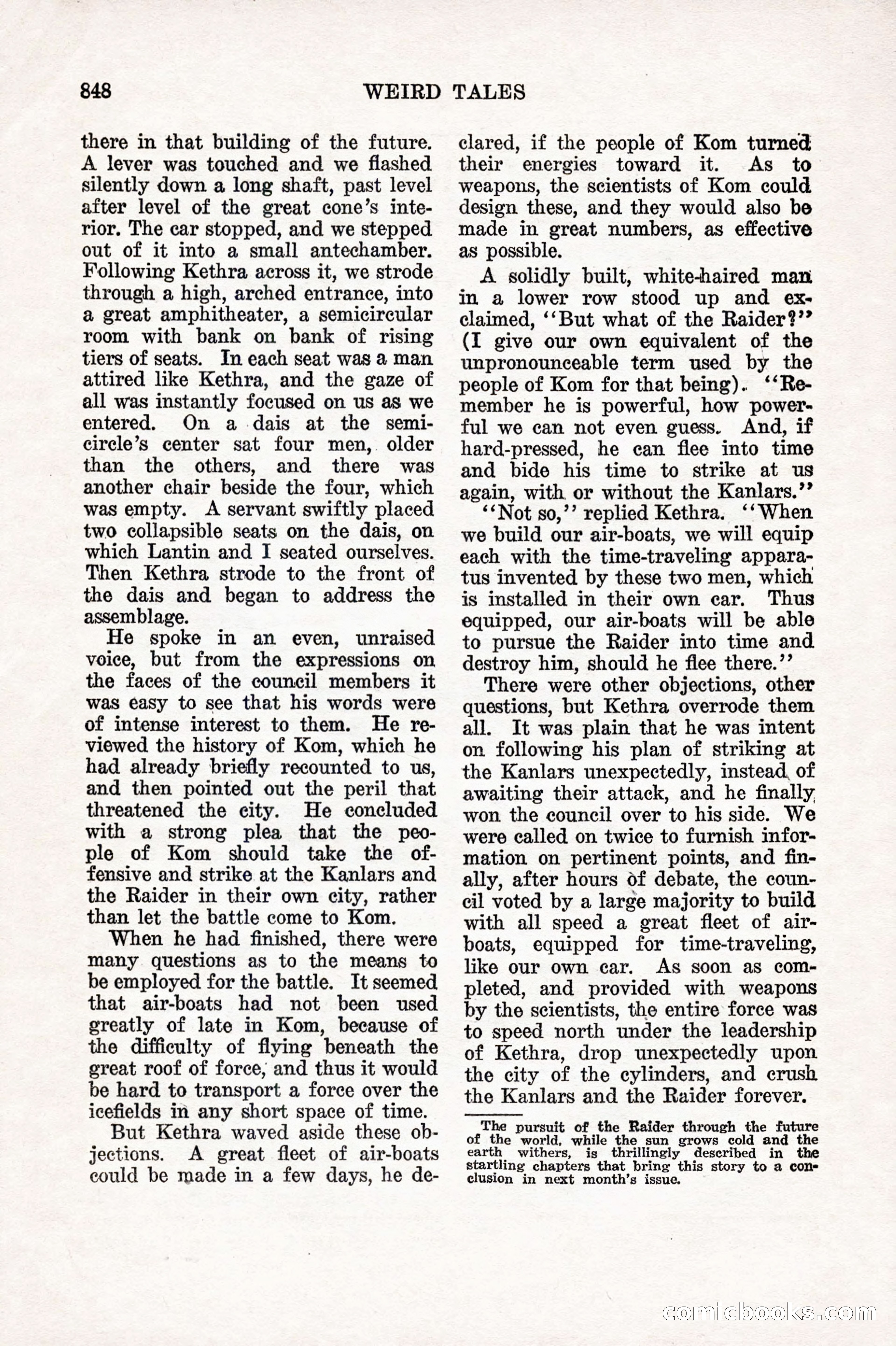 Weird Tales, Vol. 10 No. 6 — page 130 of 148