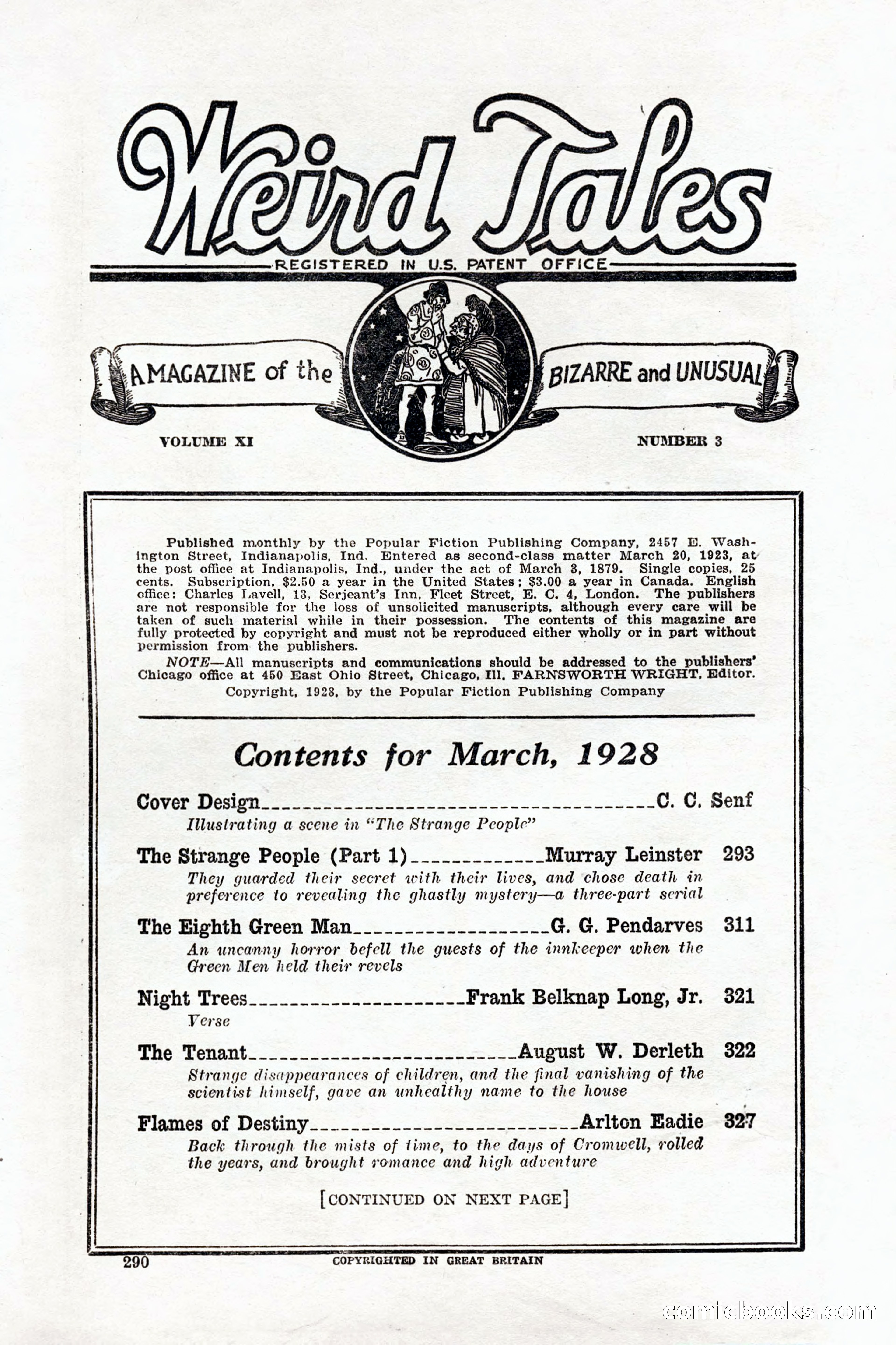 Weird Tales, Vol. 11 No. 3 — page 4 of 148