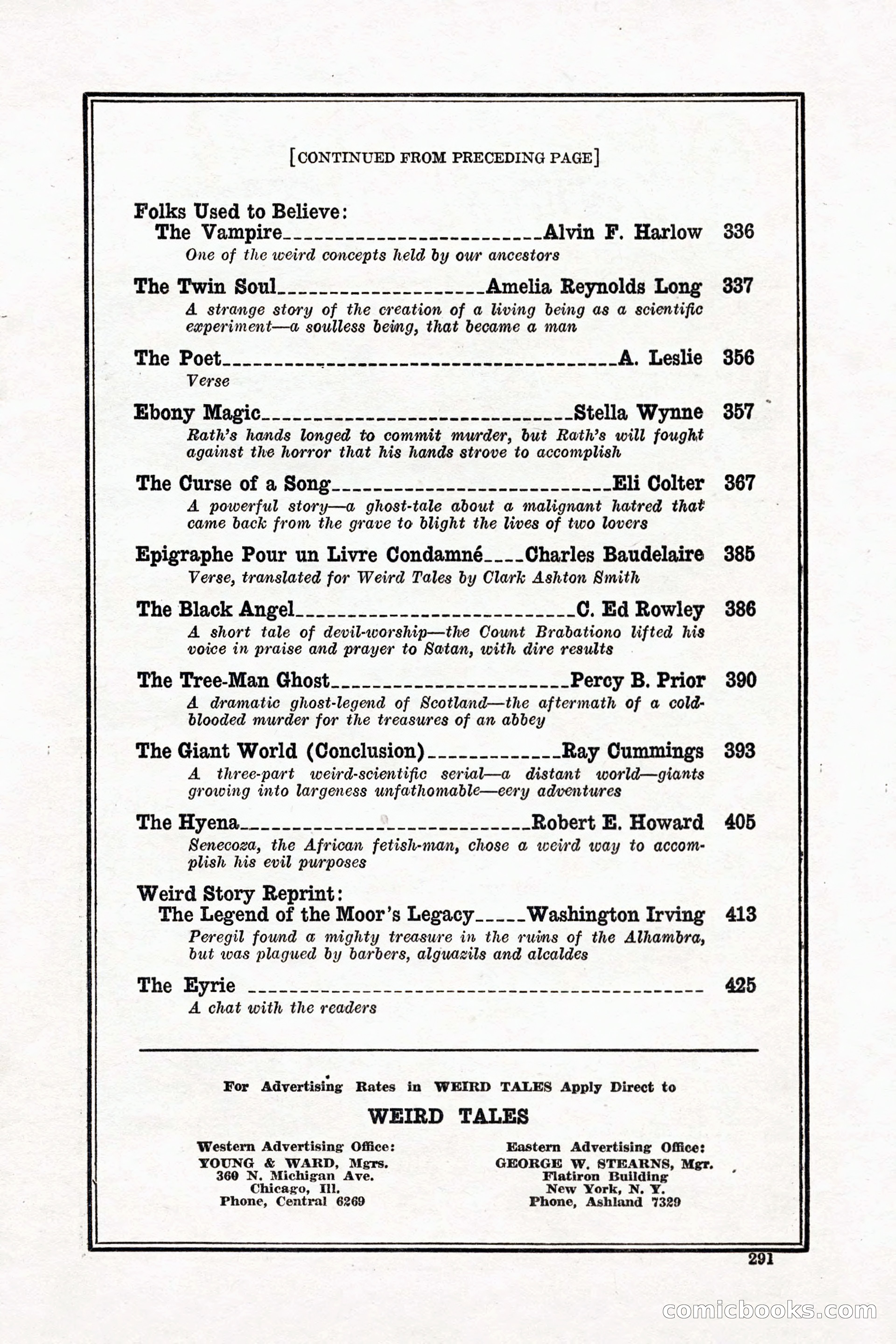 Weird Tales, Vol. 11 No. 3 — page 5 of 148