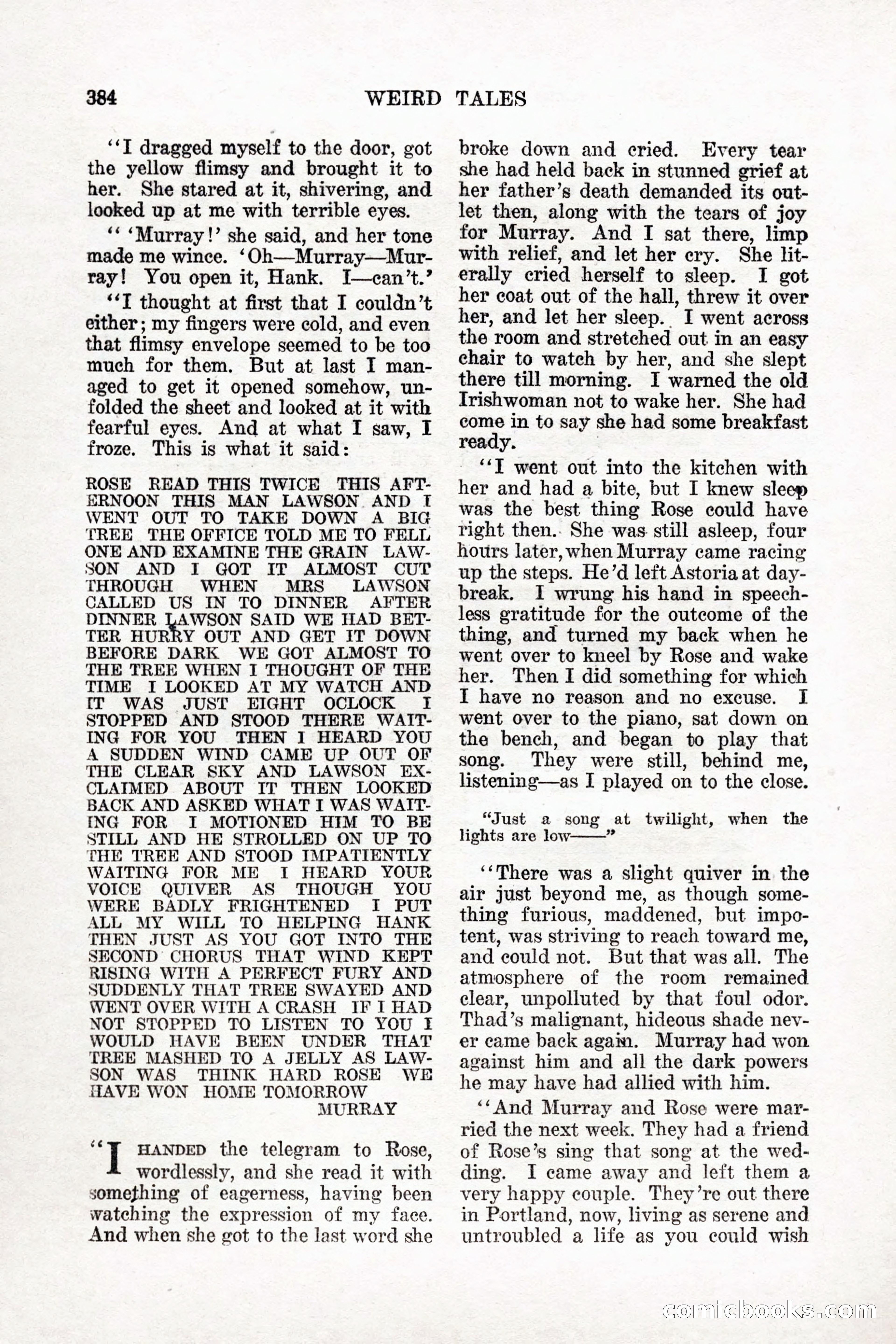 Weird Tales, Vol. 11 No. 3 — page 98 of 148