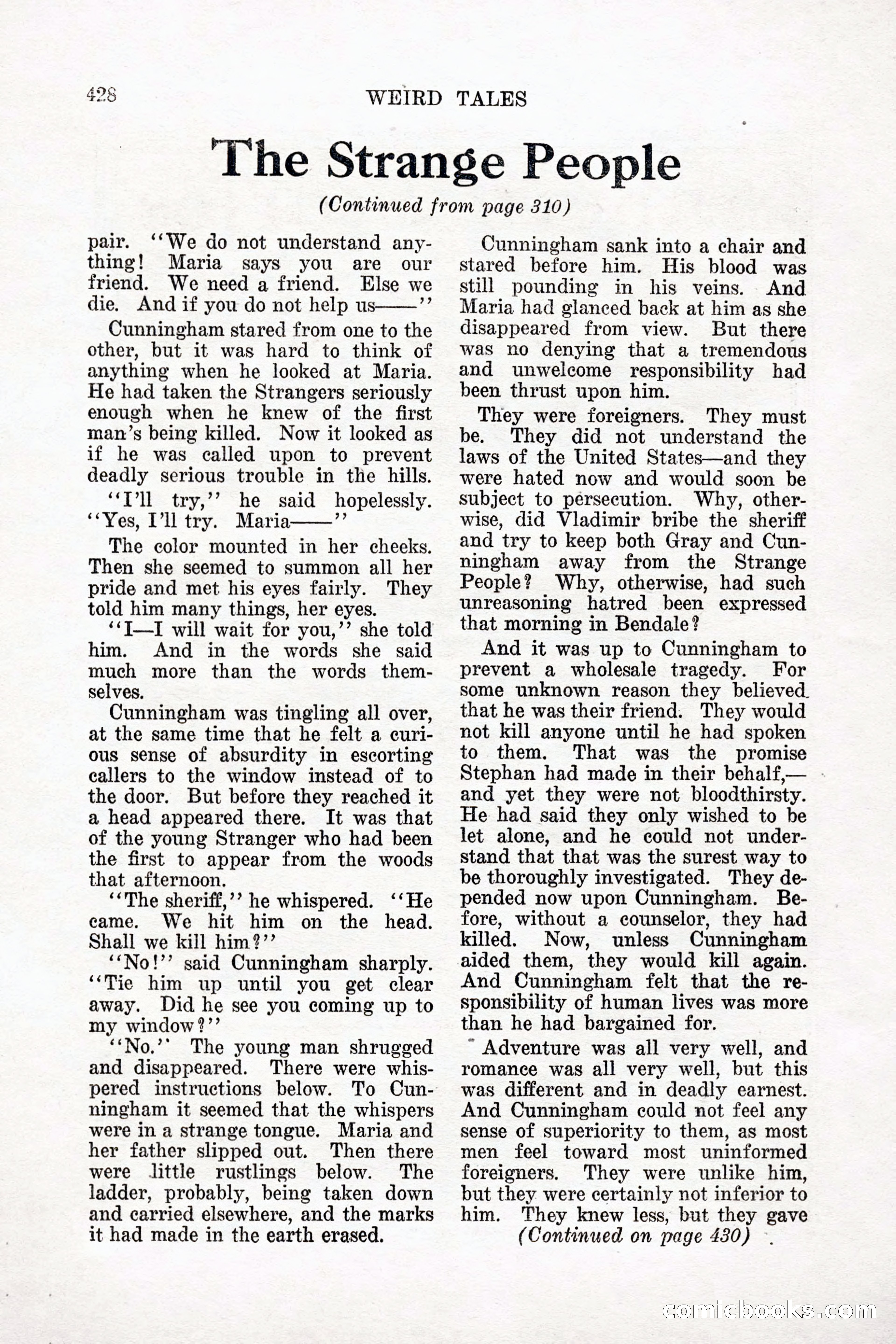 Weird Tales, Vol. 11 No. 3 — page 142 of 148