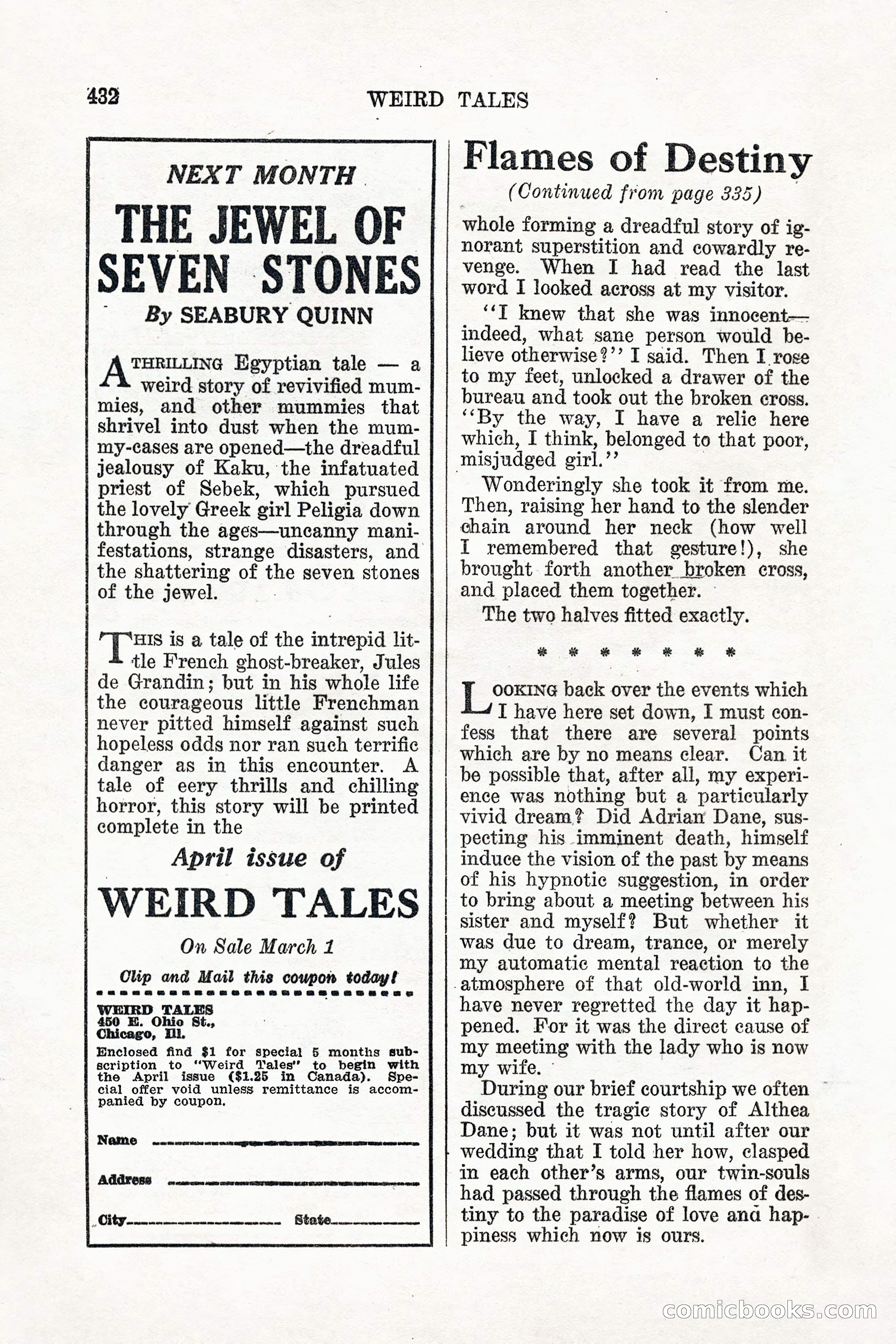 Weird Tales, Vol. 11 No. 3 — page 146 of 148