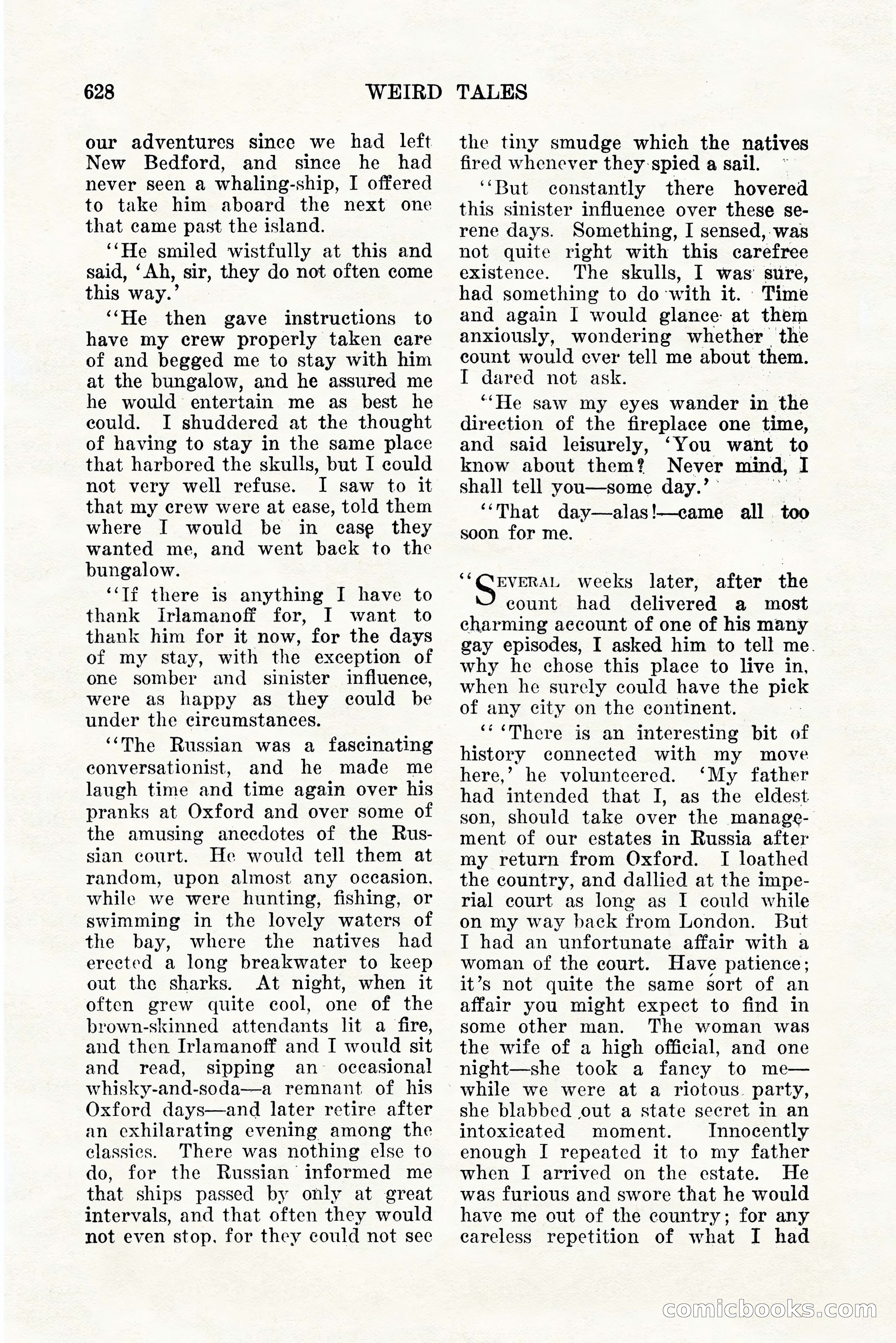 Weird Tales, Vol. 11, No. 5 — page 54 of 148