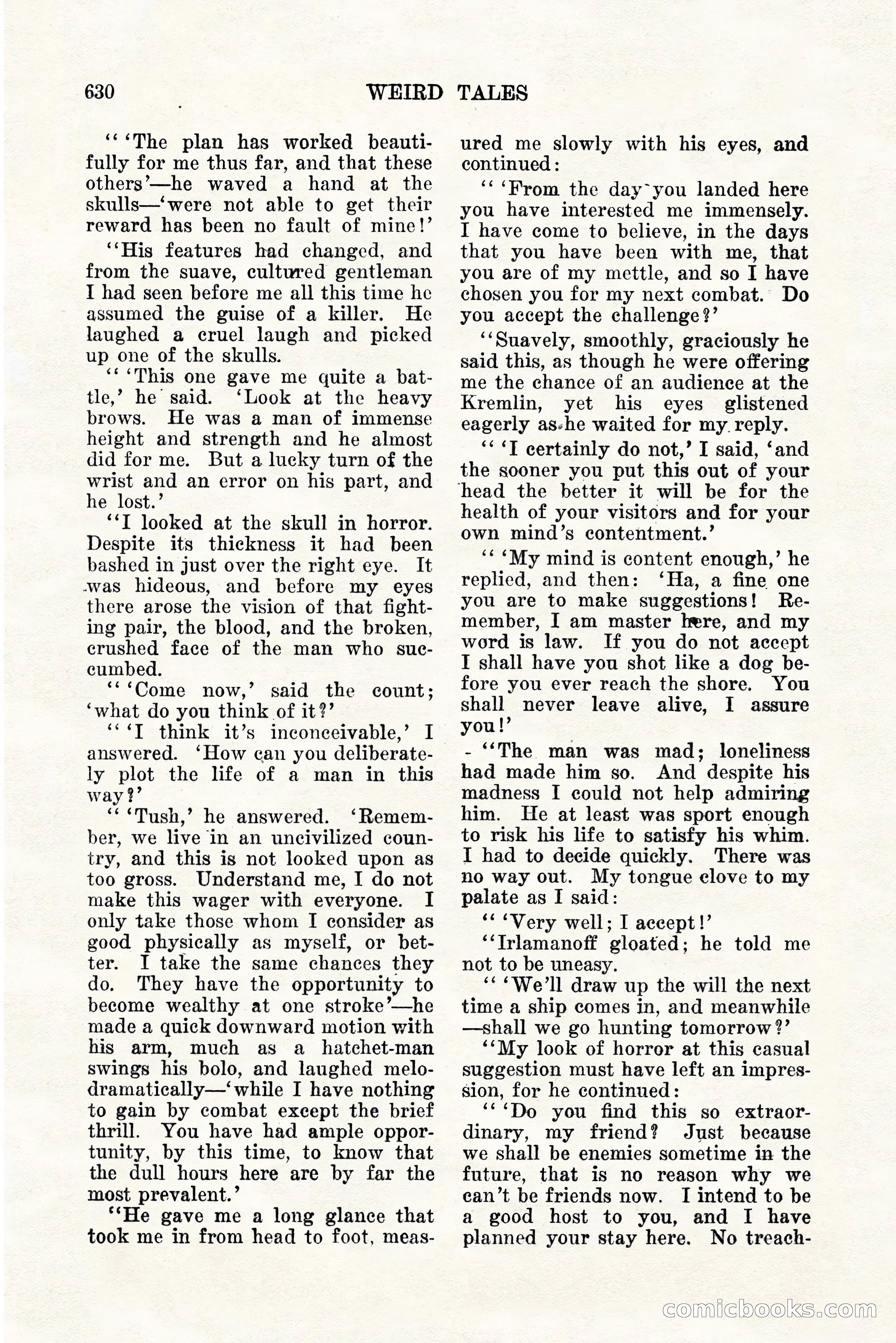 Weird Tales, Vol. 11, No. 5 — page 56 of 148