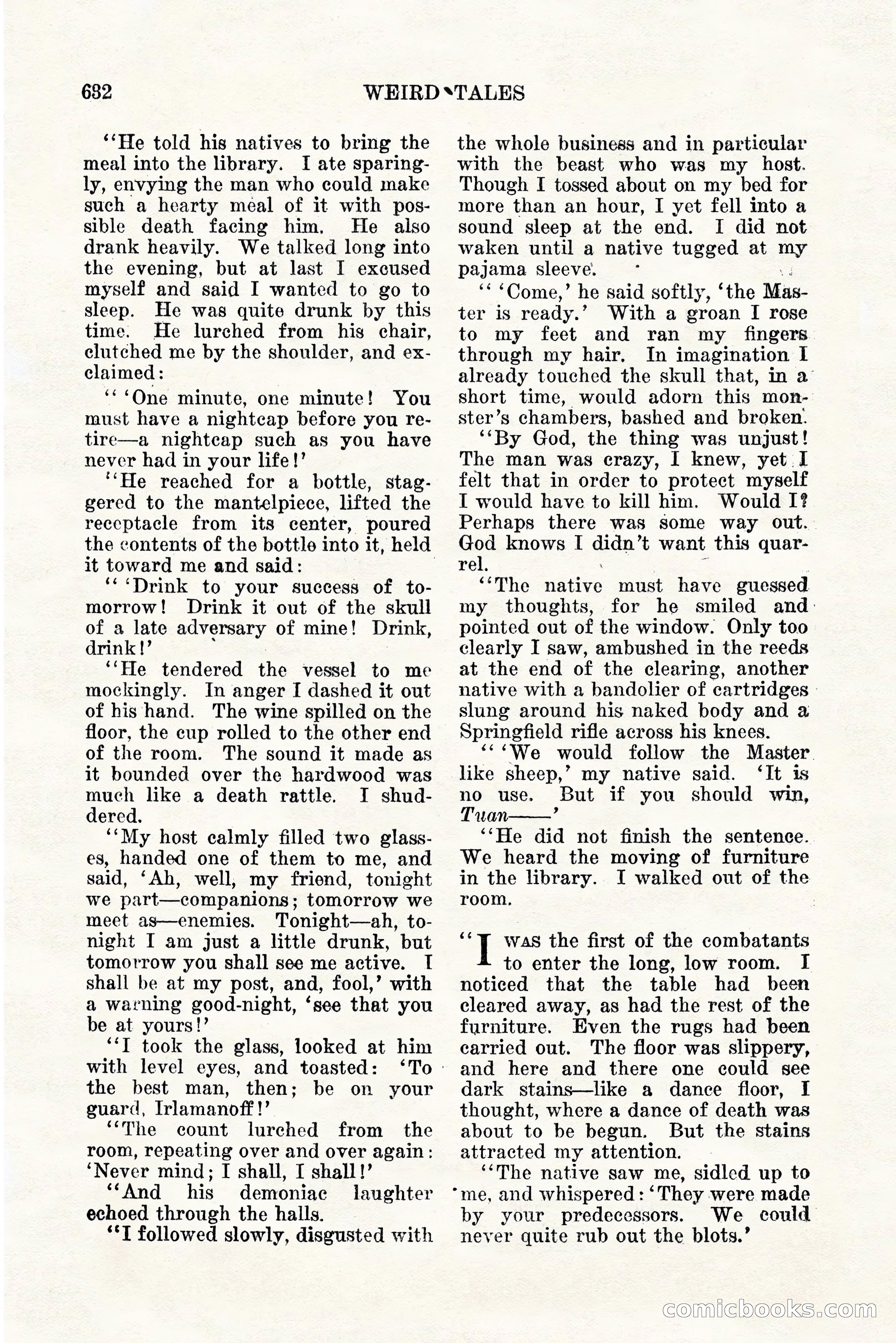 Weird Tales, Vol. 11, No. 5 — page 58 of 148