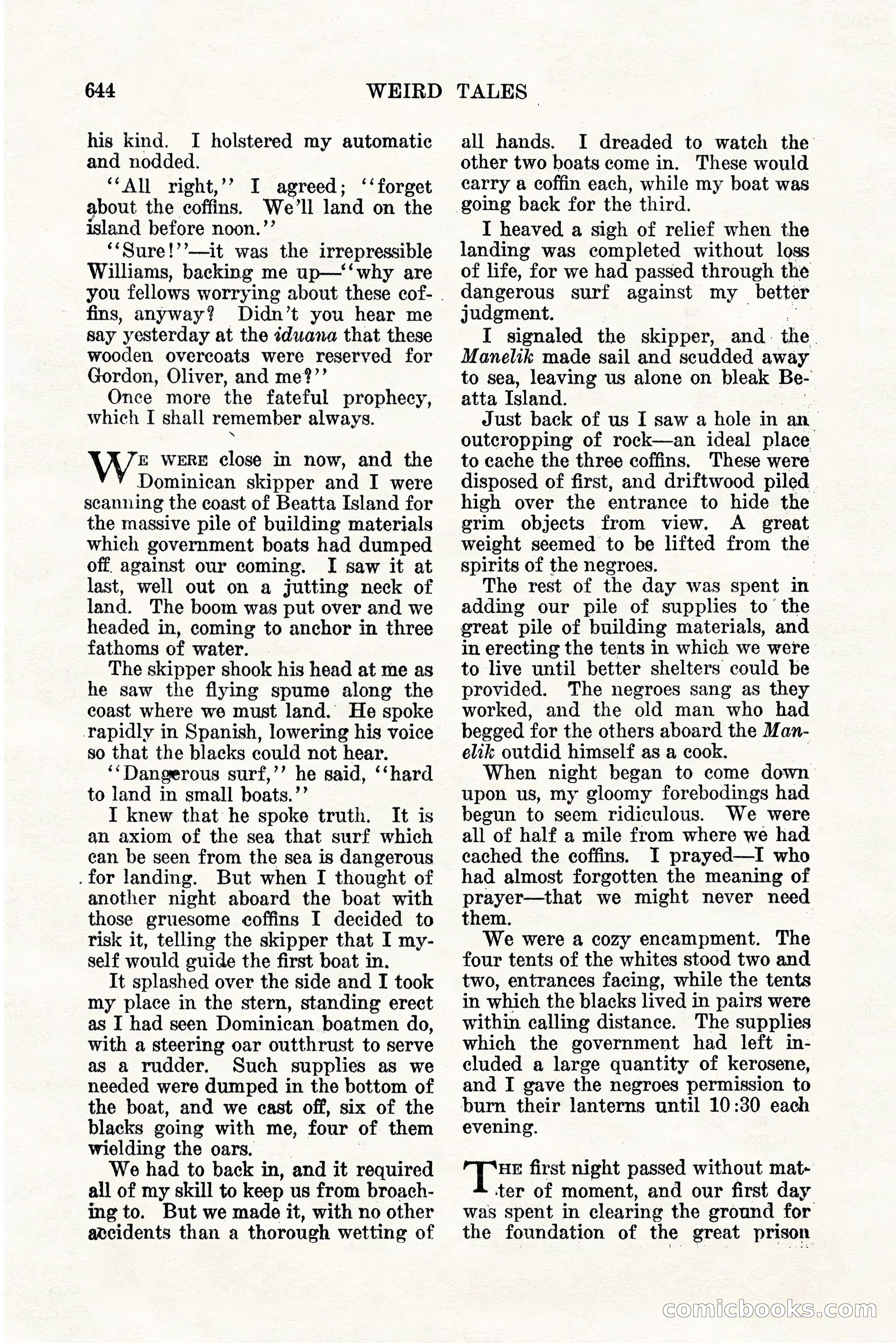 Weird Tales, Vol. 11, No. 5 — page 70 of 148