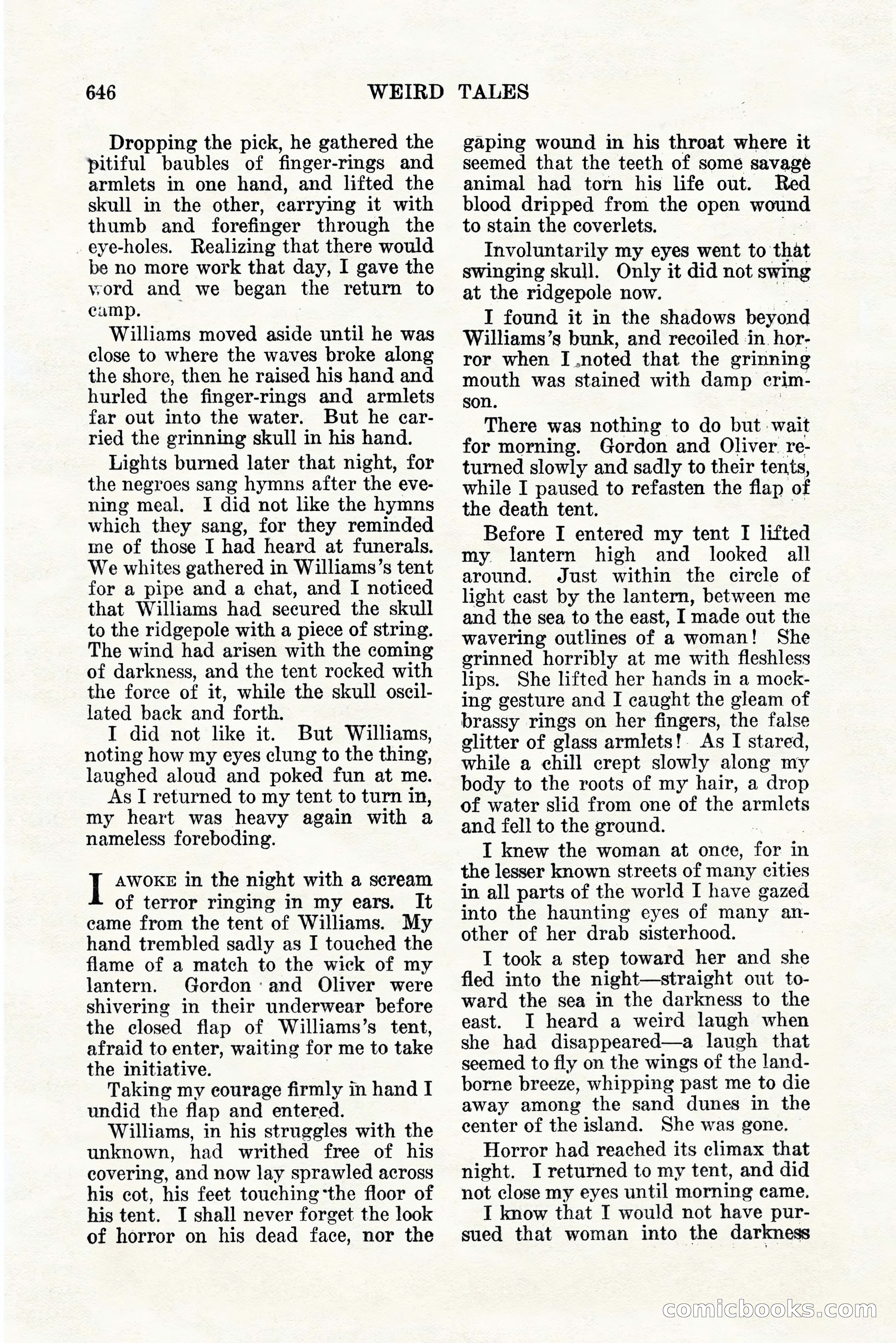 Weird Tales, Vol. 11, No. 5 — page 72 of 148