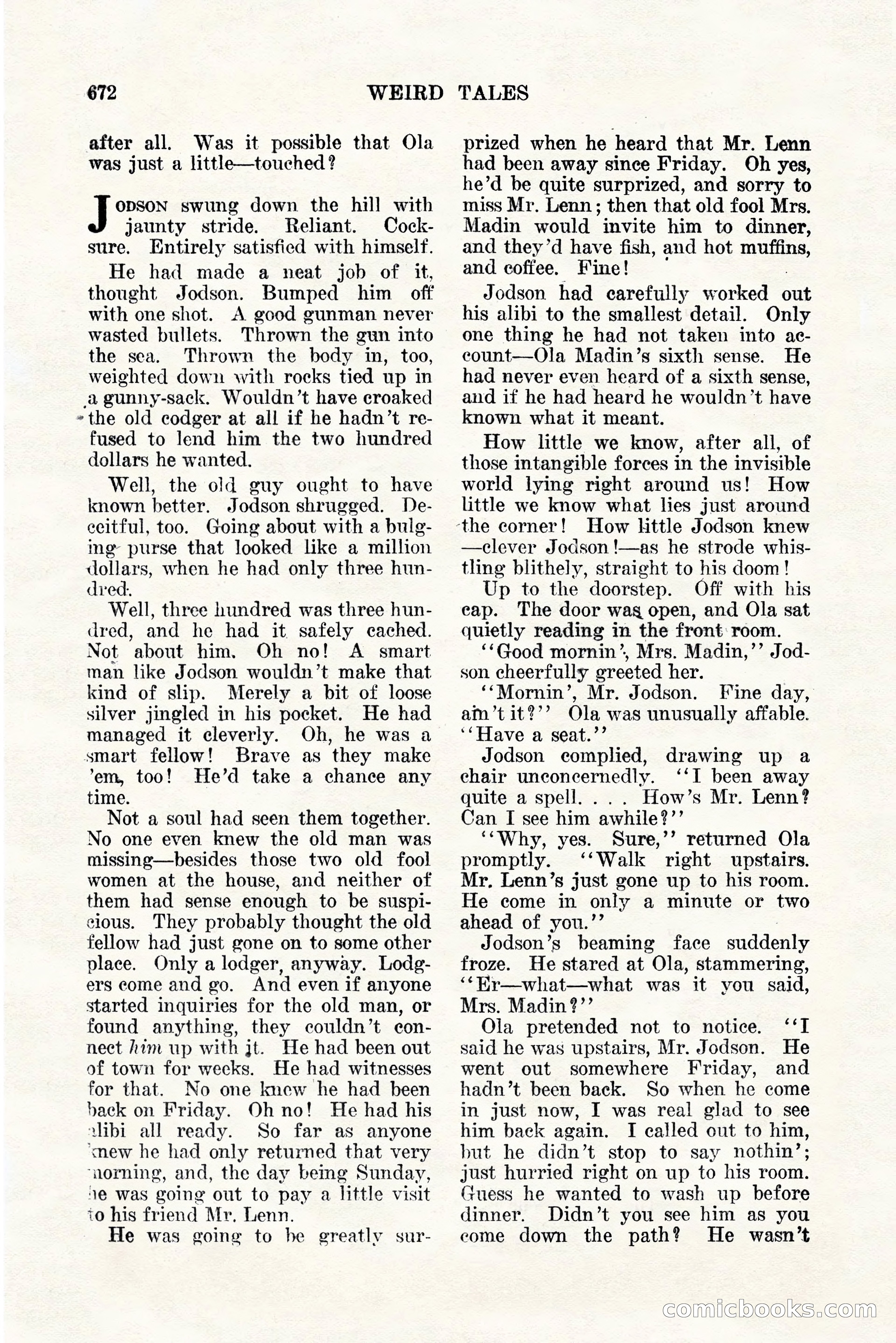 Weird Tales, Vol. 11, No. 5 — page 98 of 148