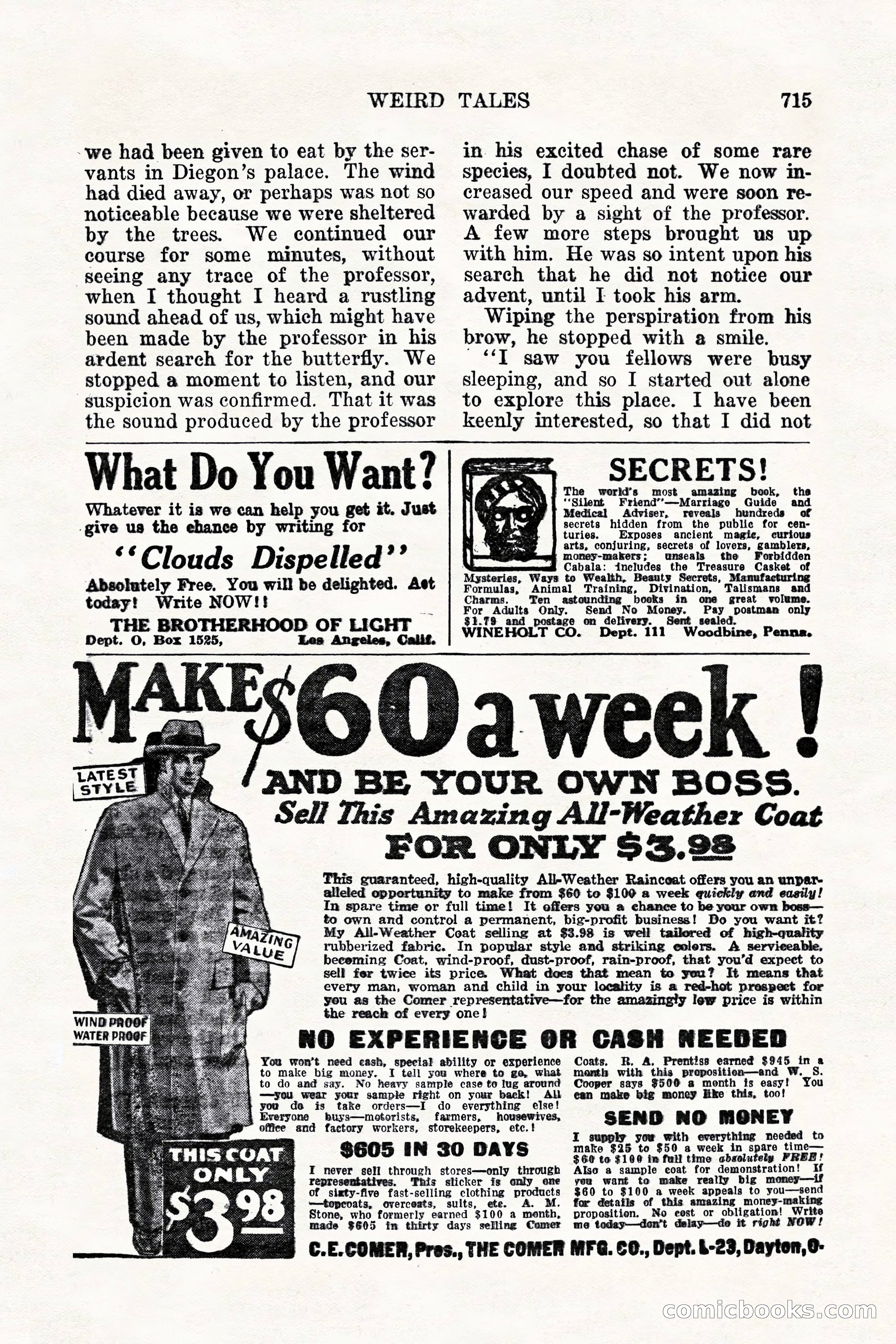 Weird Tales, Vol. 11, No. 5 — page 141 of 148