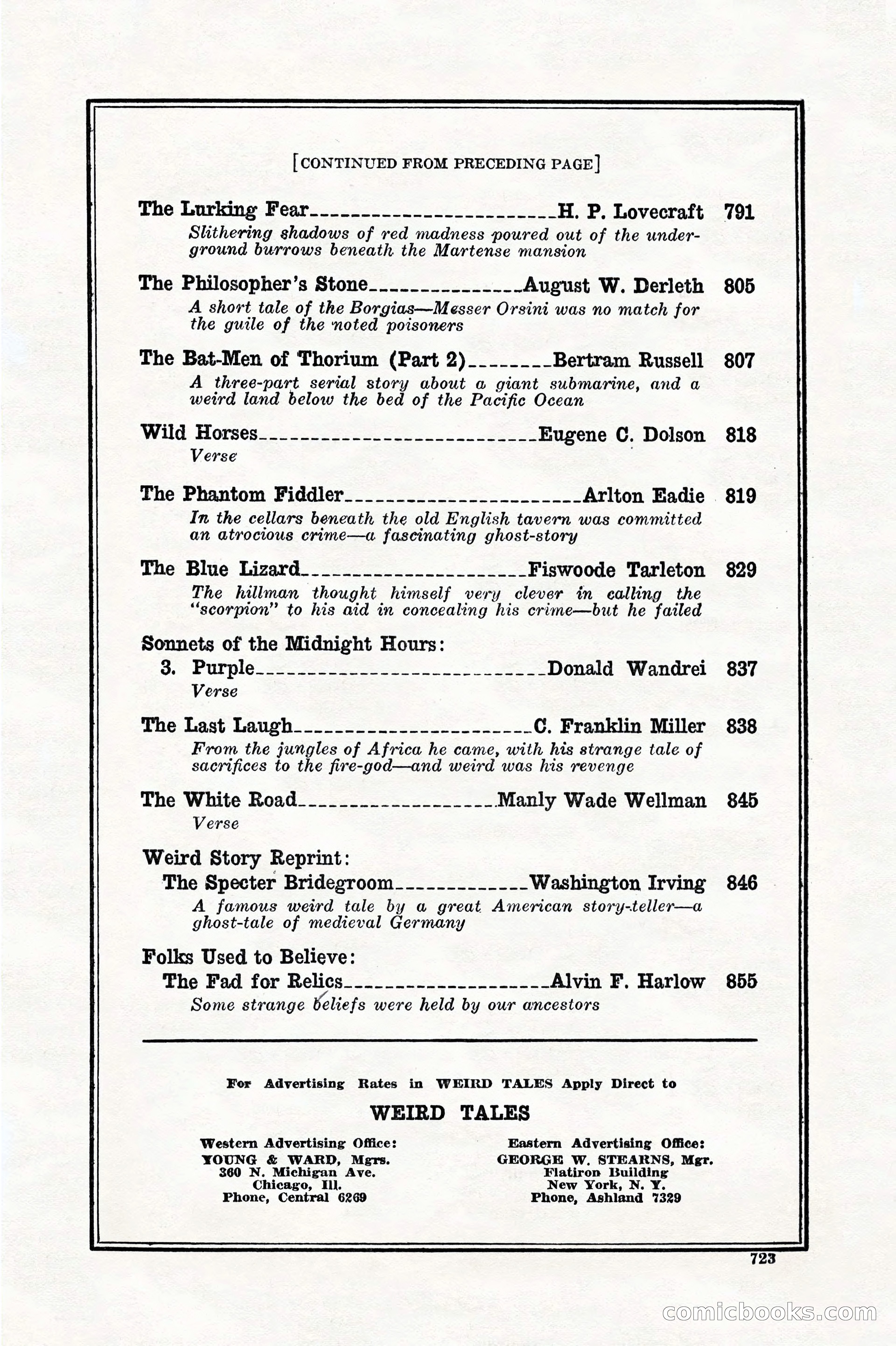 Weird Tales, Vol. 11, No. 6 — page 5 of 148