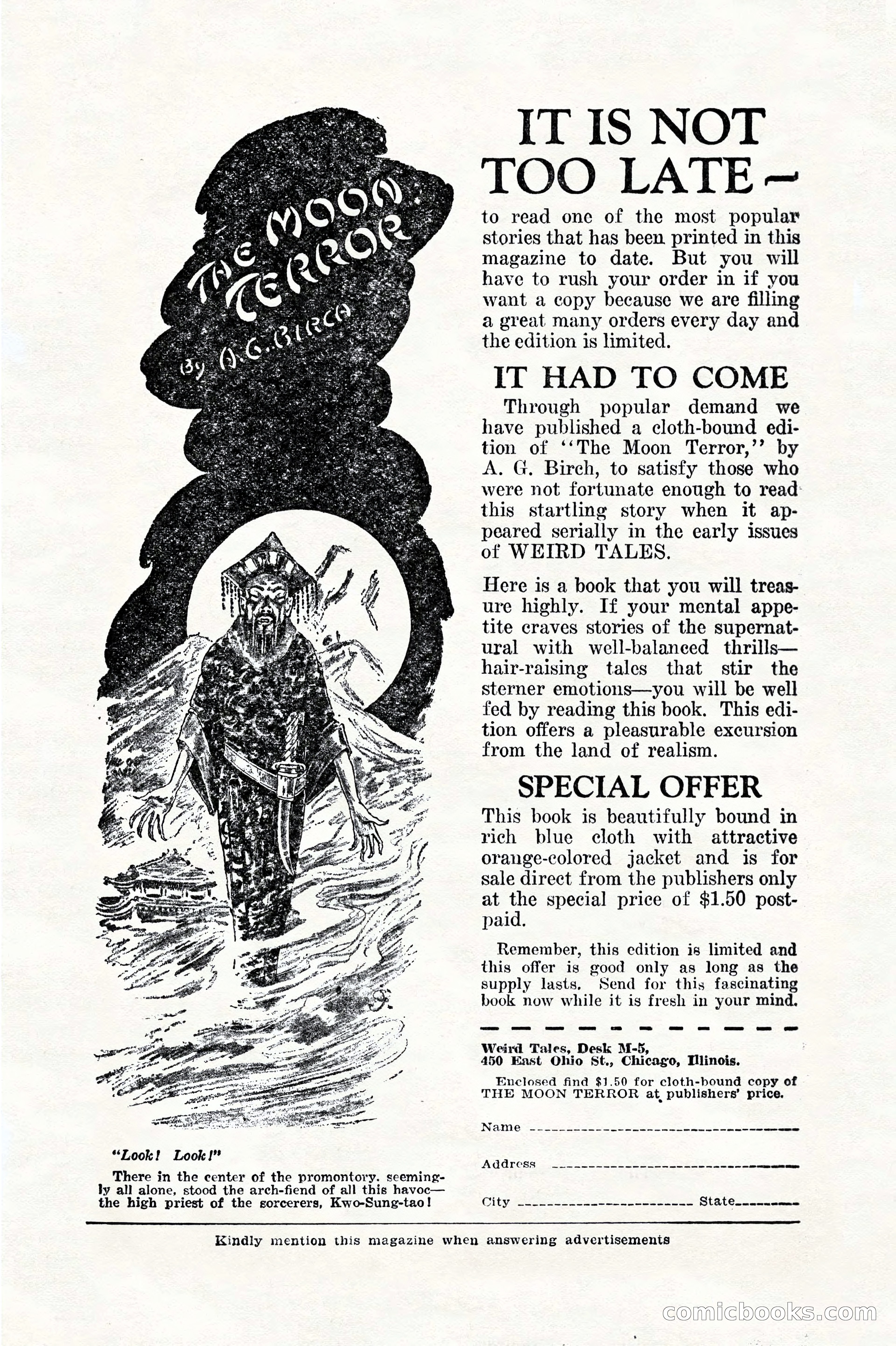 Weird Tales, Vol. 11, No. 6 — page 7 of 148