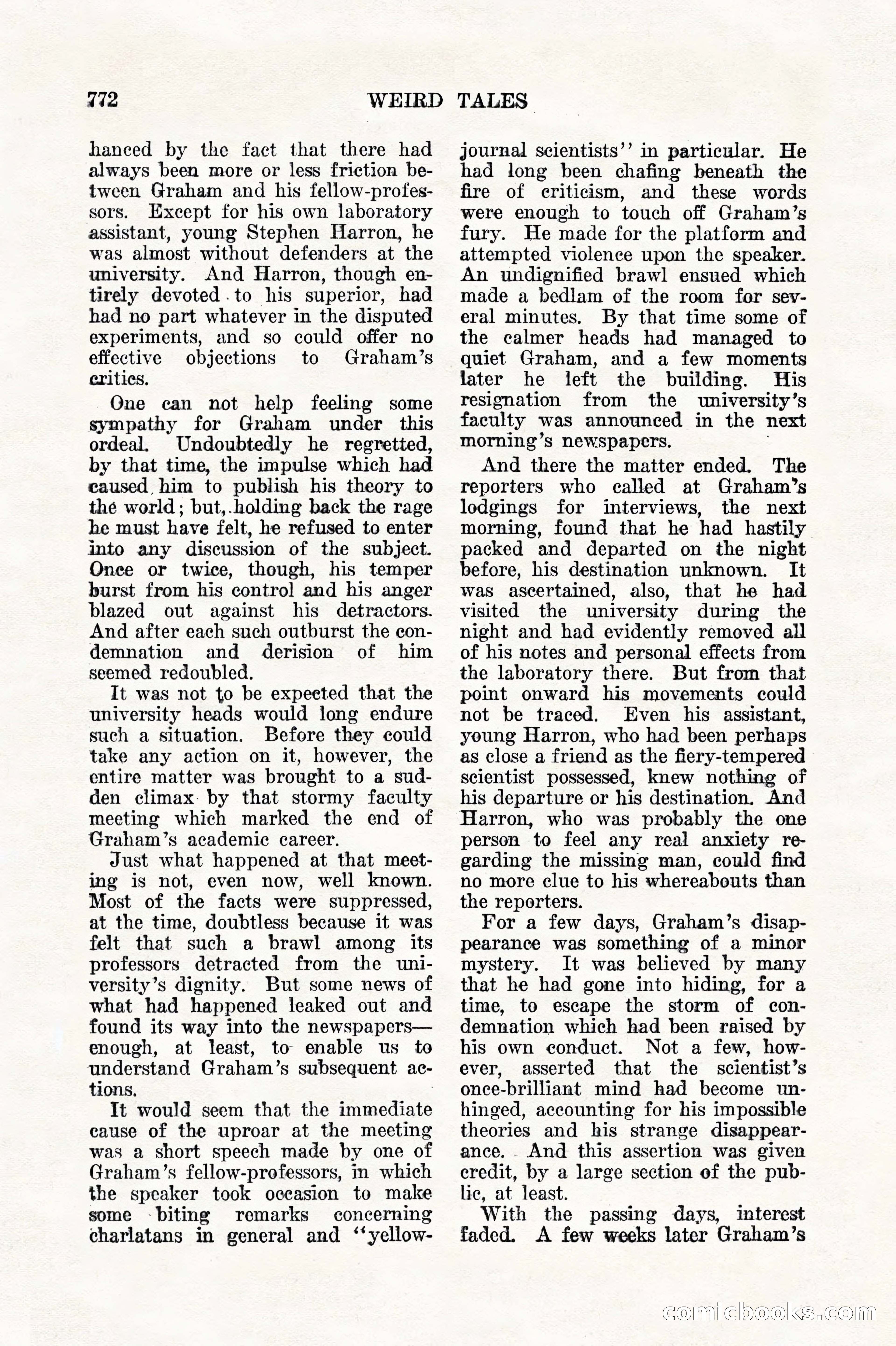 Weird Tales, Vol. 11, No. 6 — page 54 of 148