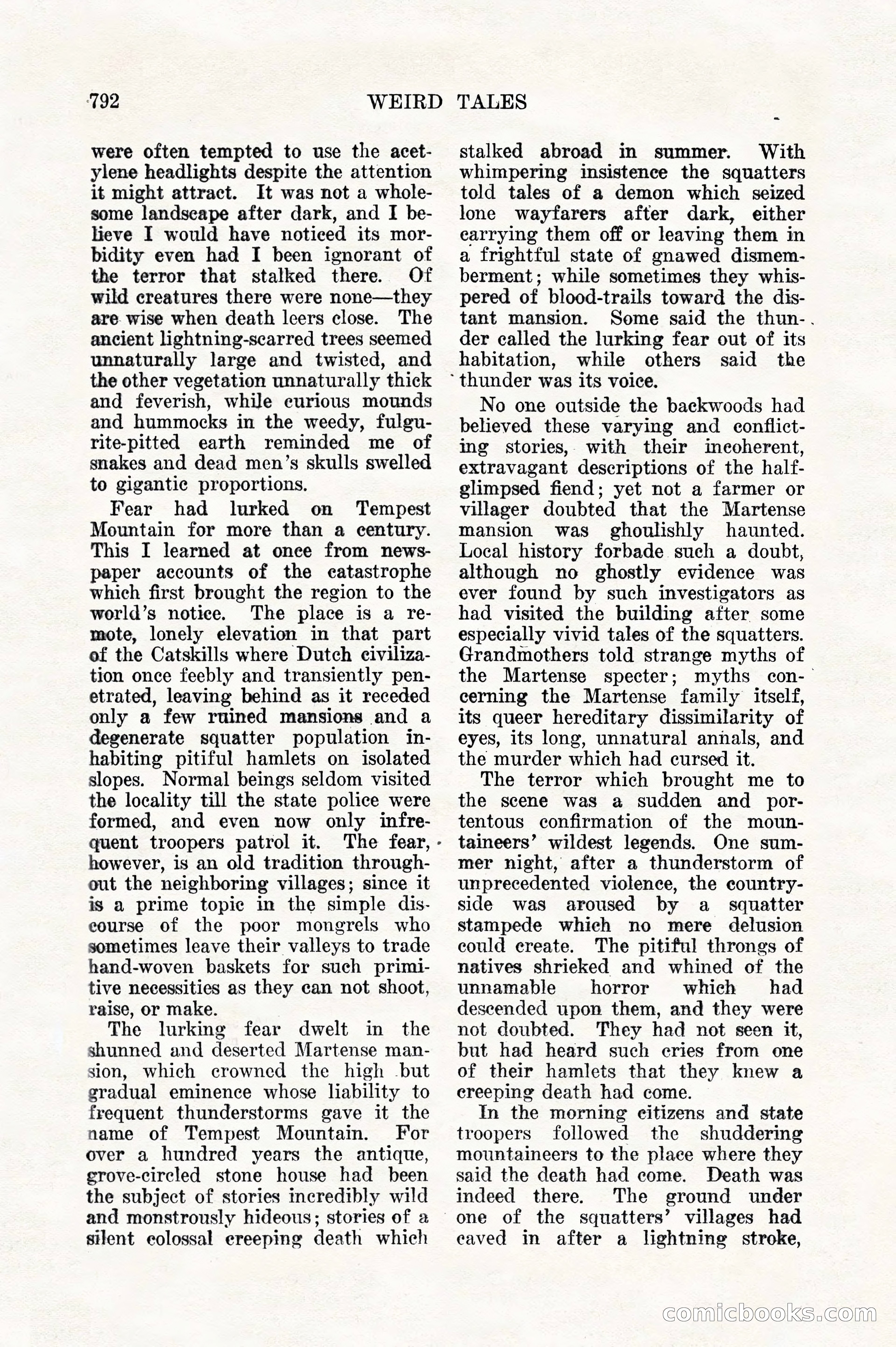 Weird Tales, Vol. 11, No. 6 — page 74 of 148