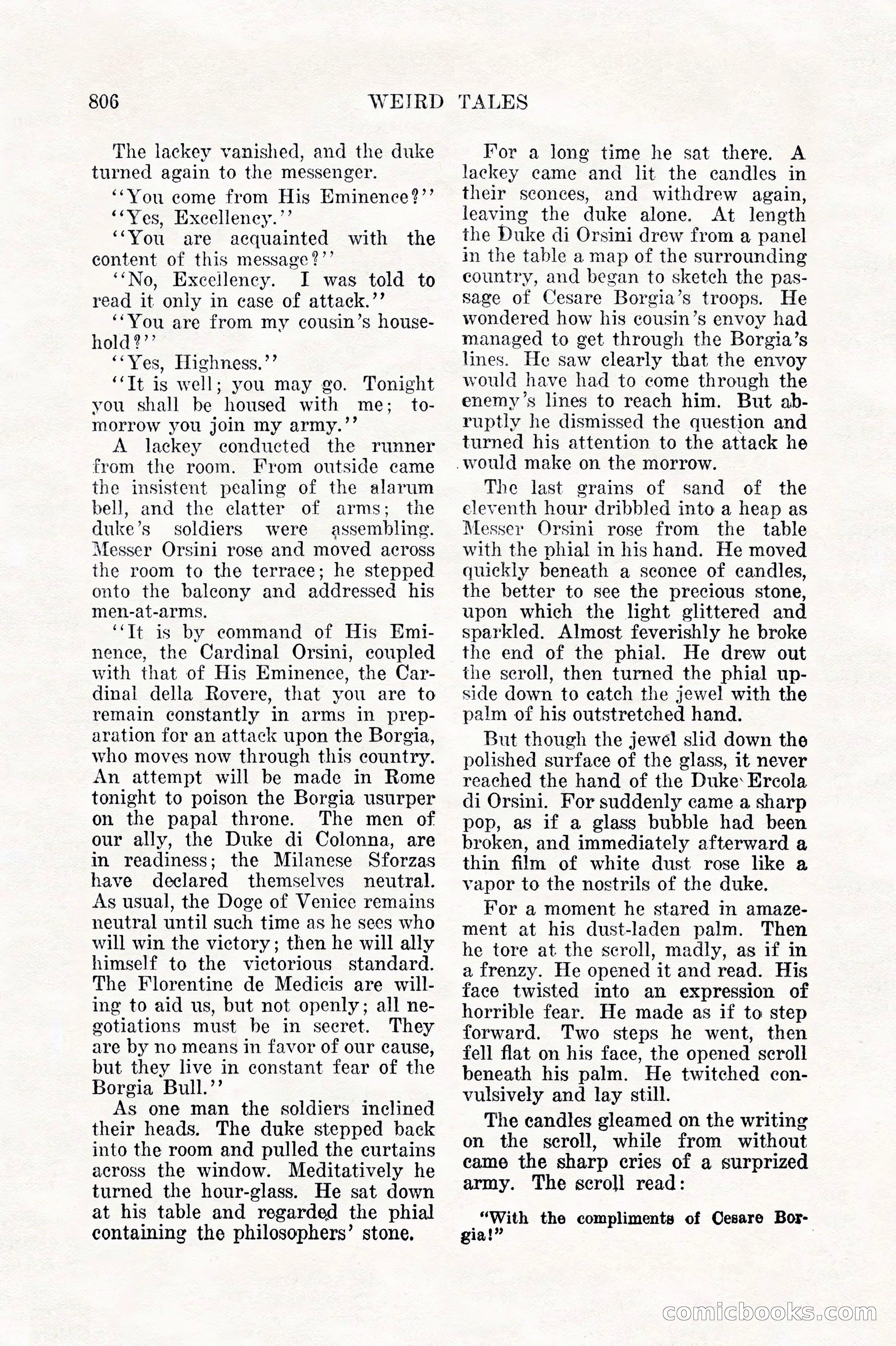 Weird Tales, Vol. 11, No. 6 — page 88 of 148