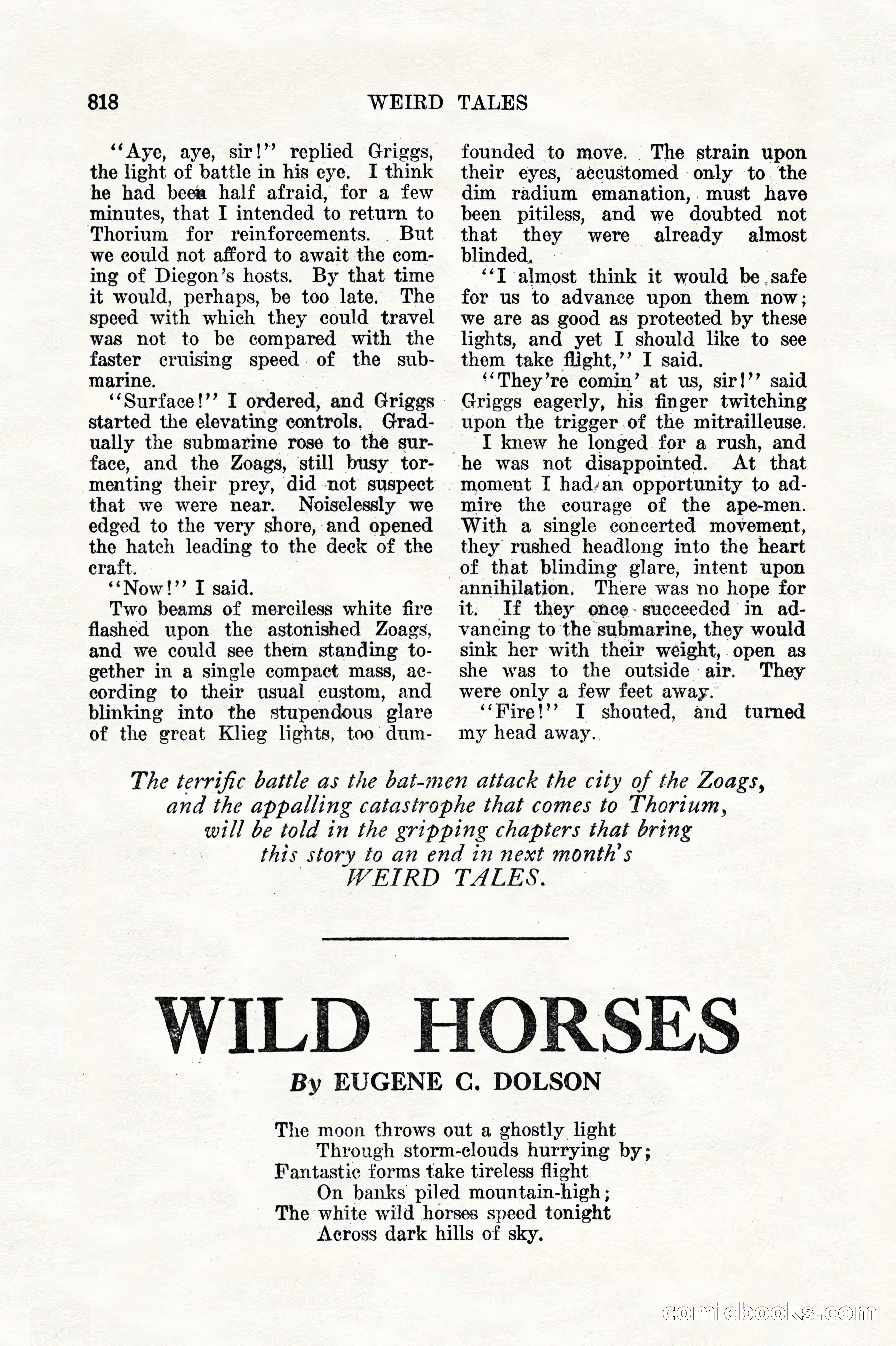 Weird Tales, Vol. 11, No. 6 — page 100 of 148