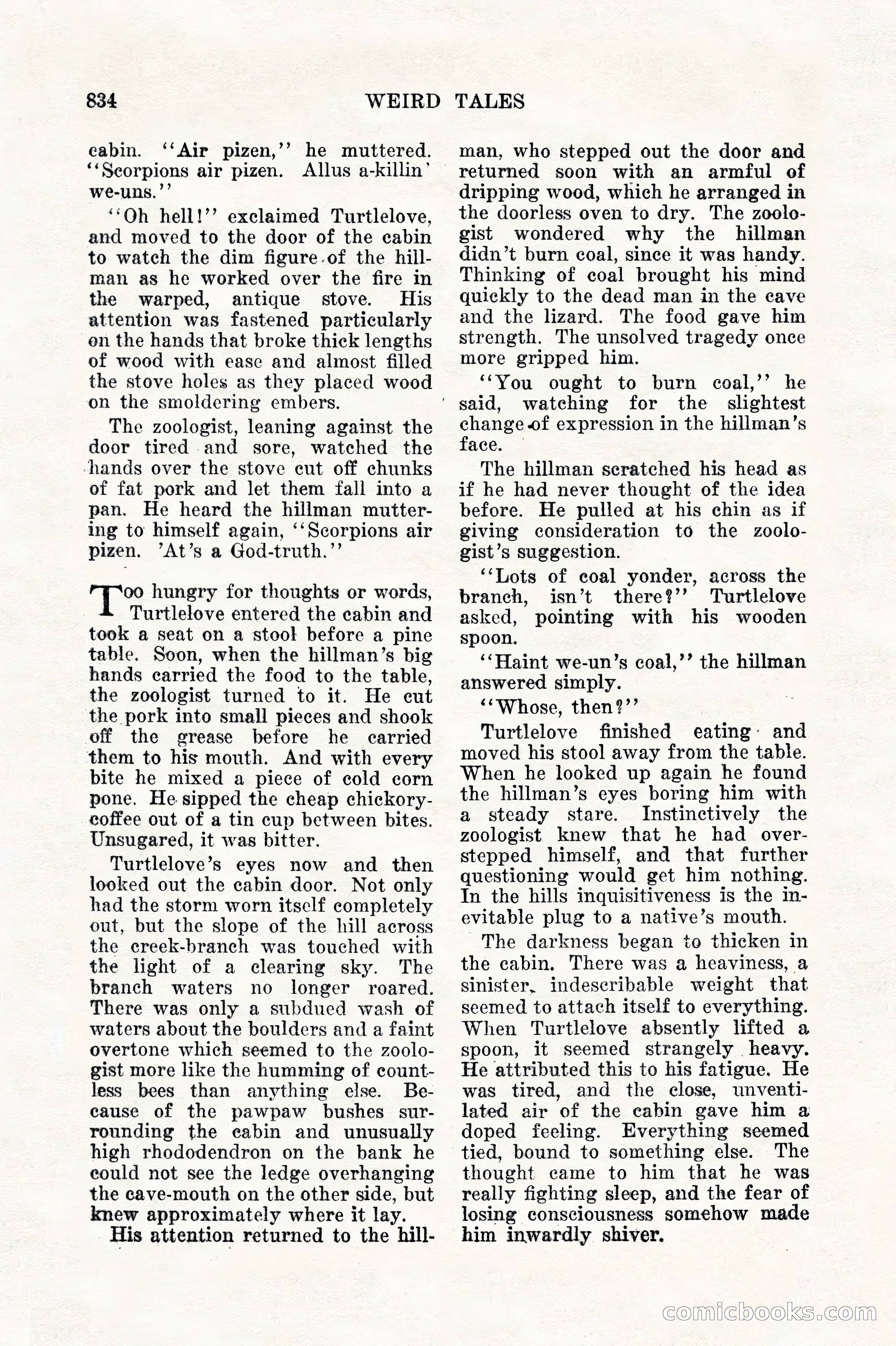Weird Tales, Vol. 11, No. 6 — page 116 of 148