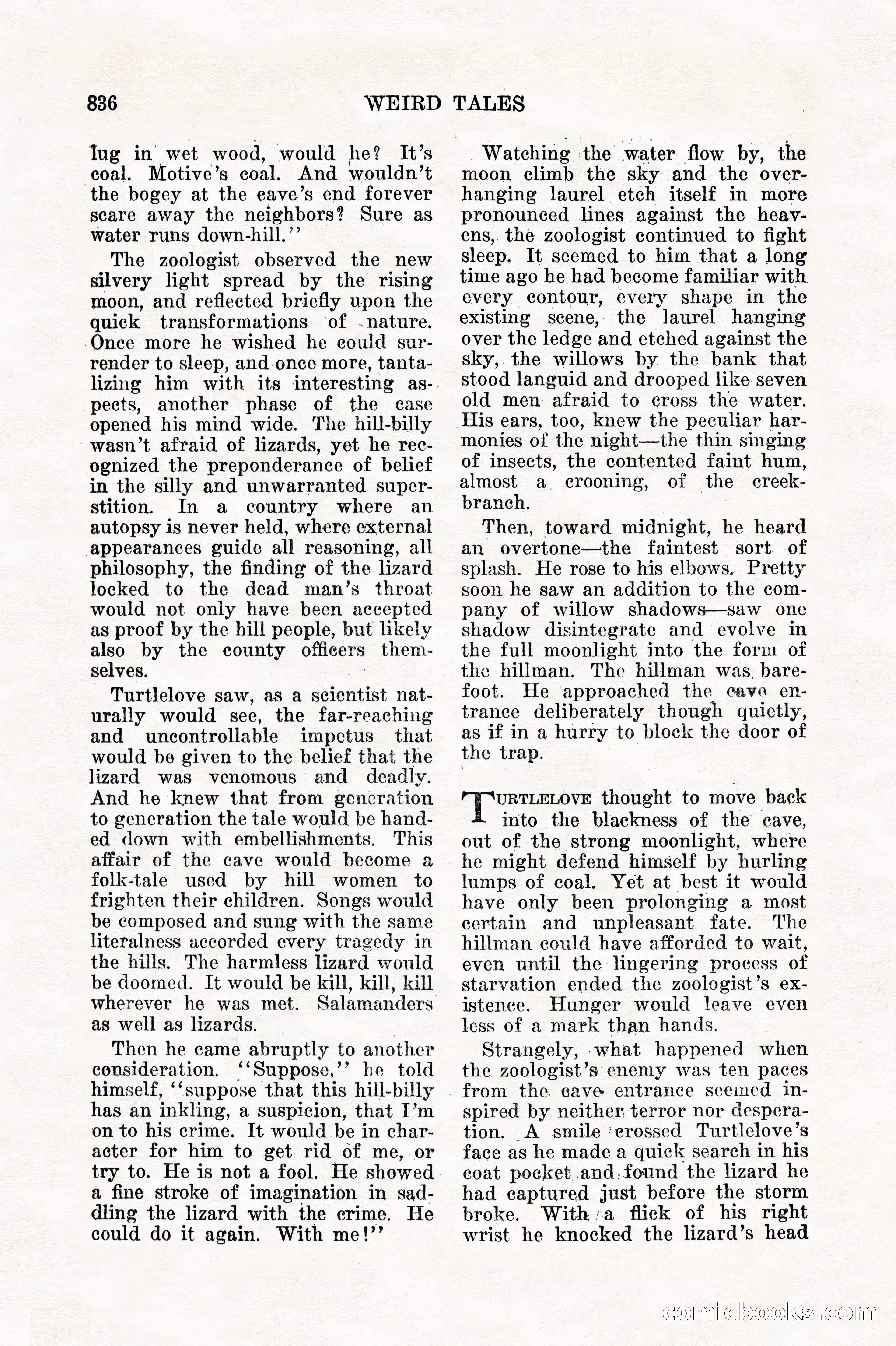 Weird Tales, Vol. 11, No. 6 — page 118 of 148