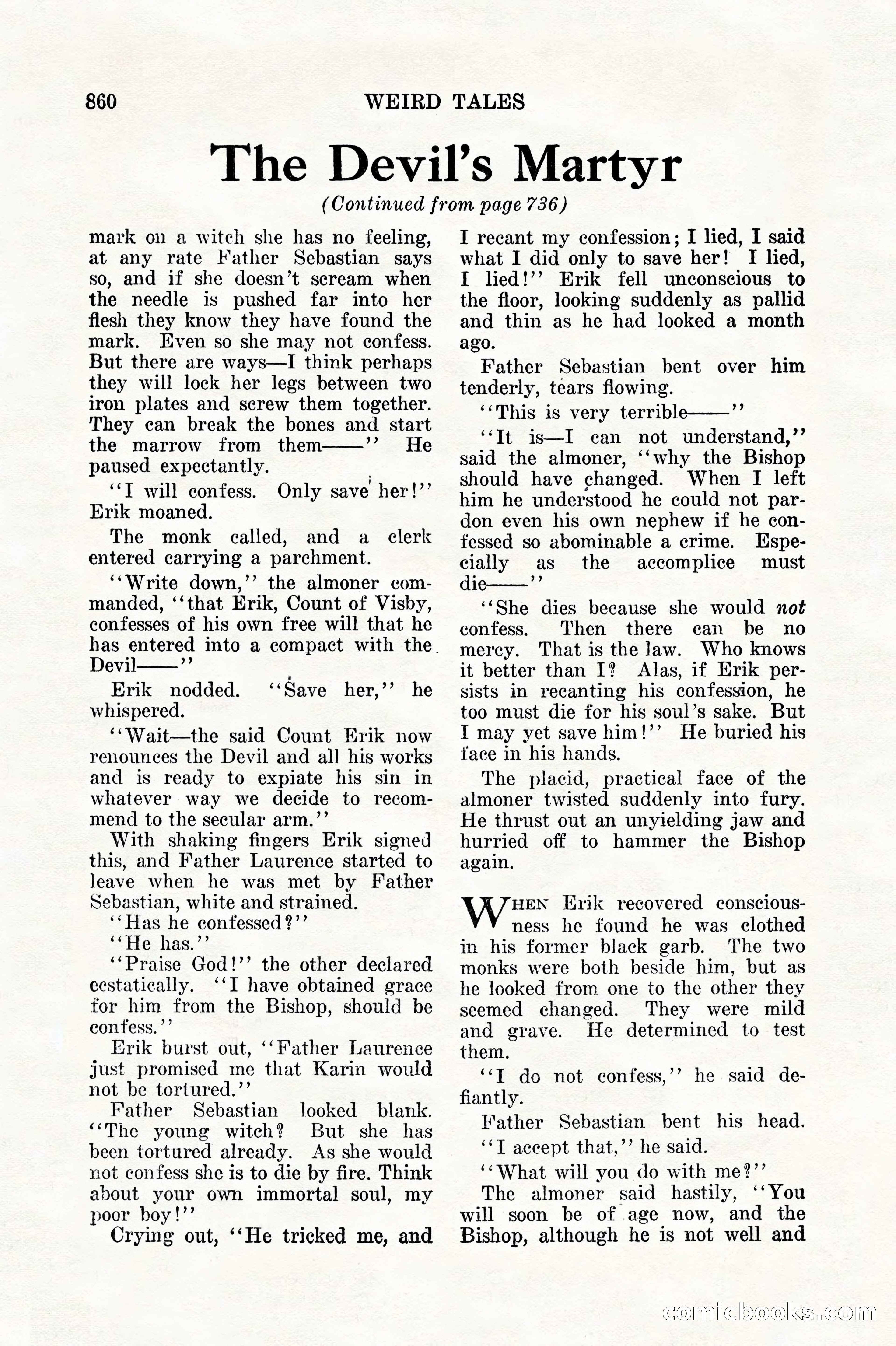 Weird Tales, Vol. 11, No. 6 — page 142 of 148
