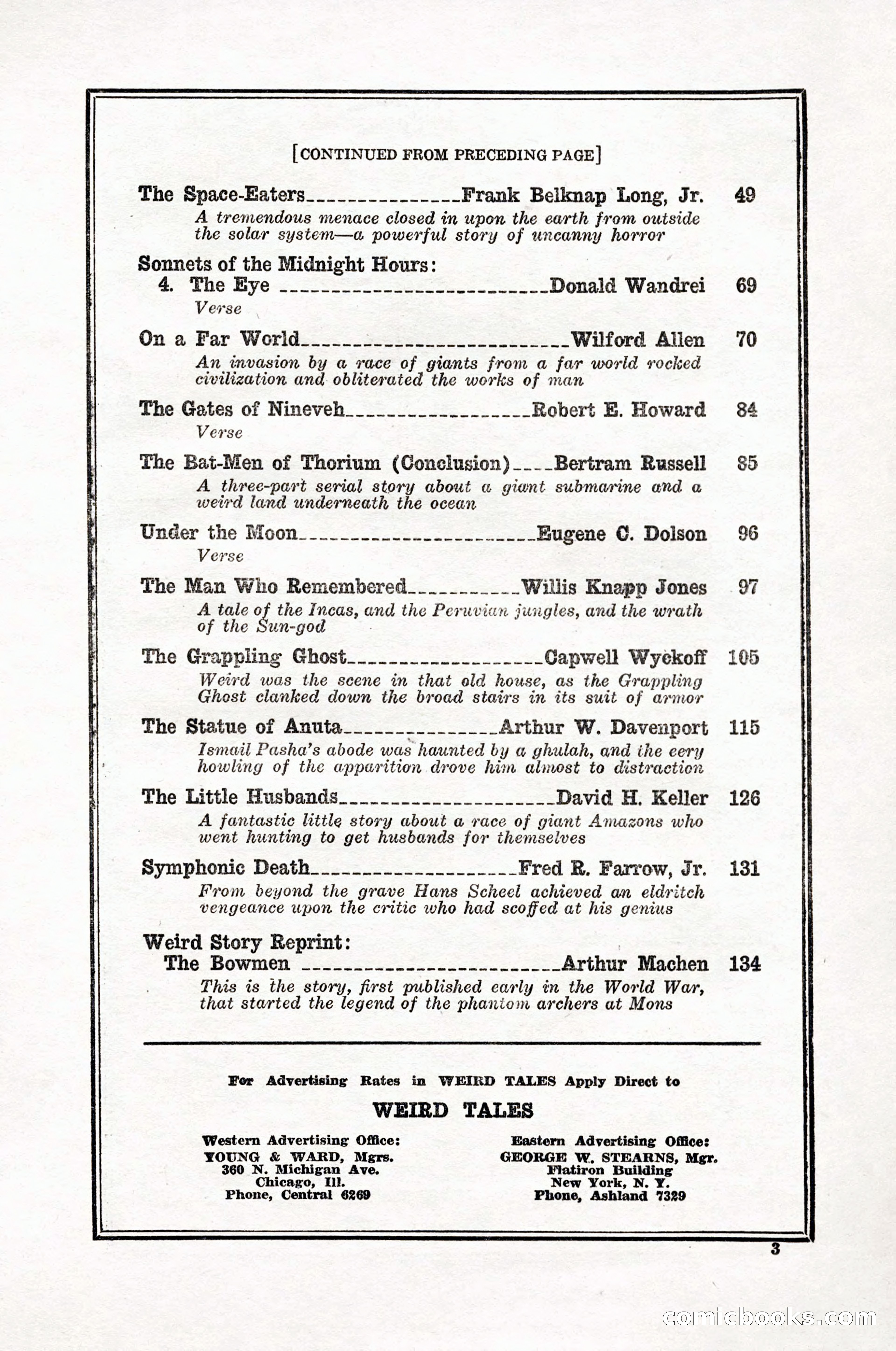 Weird Tales, Vol. 12, No. 1 — page 5 of 148