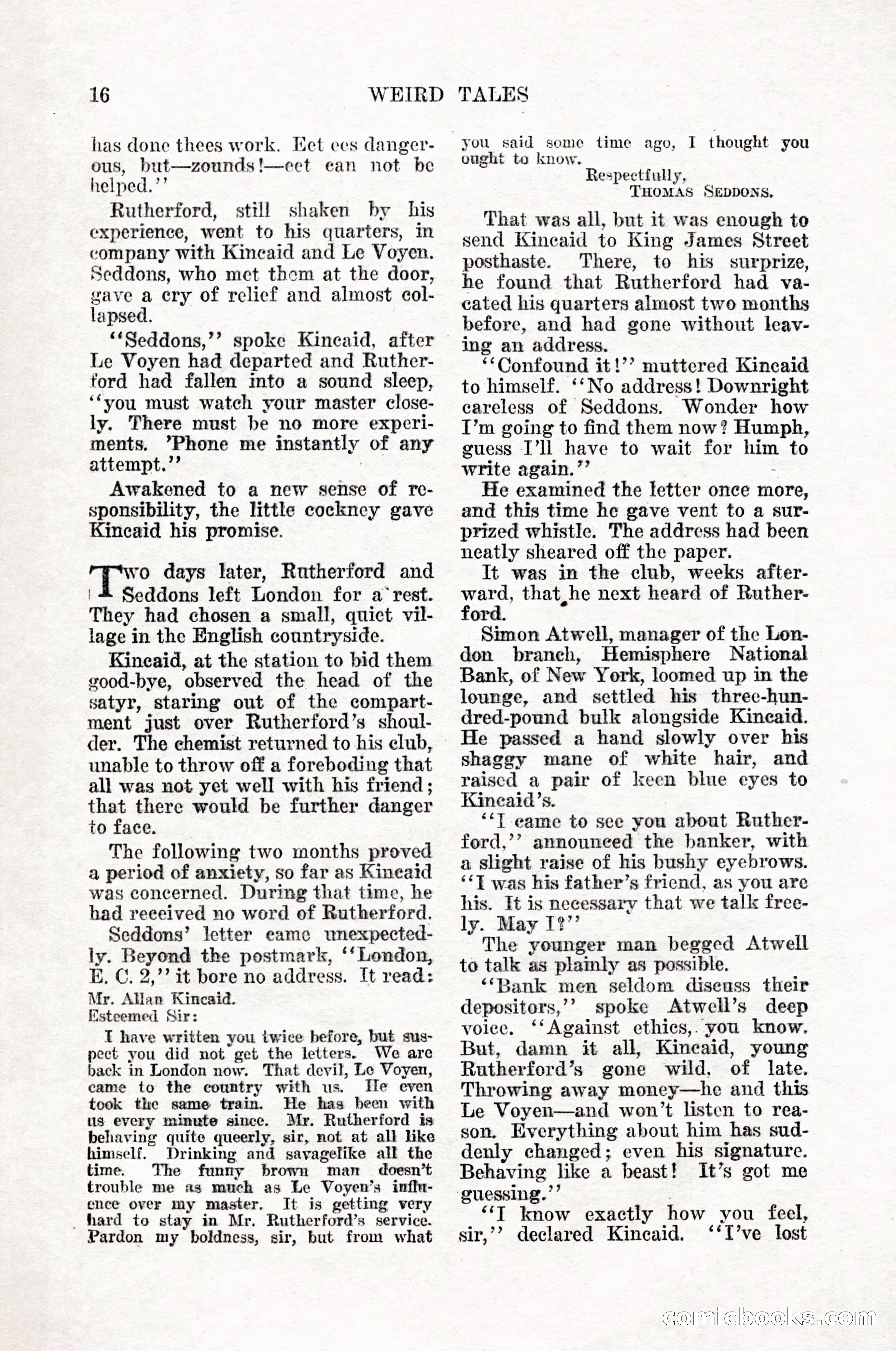 Weird Tales, Vol. 12, No. 1 — page 18 of 148