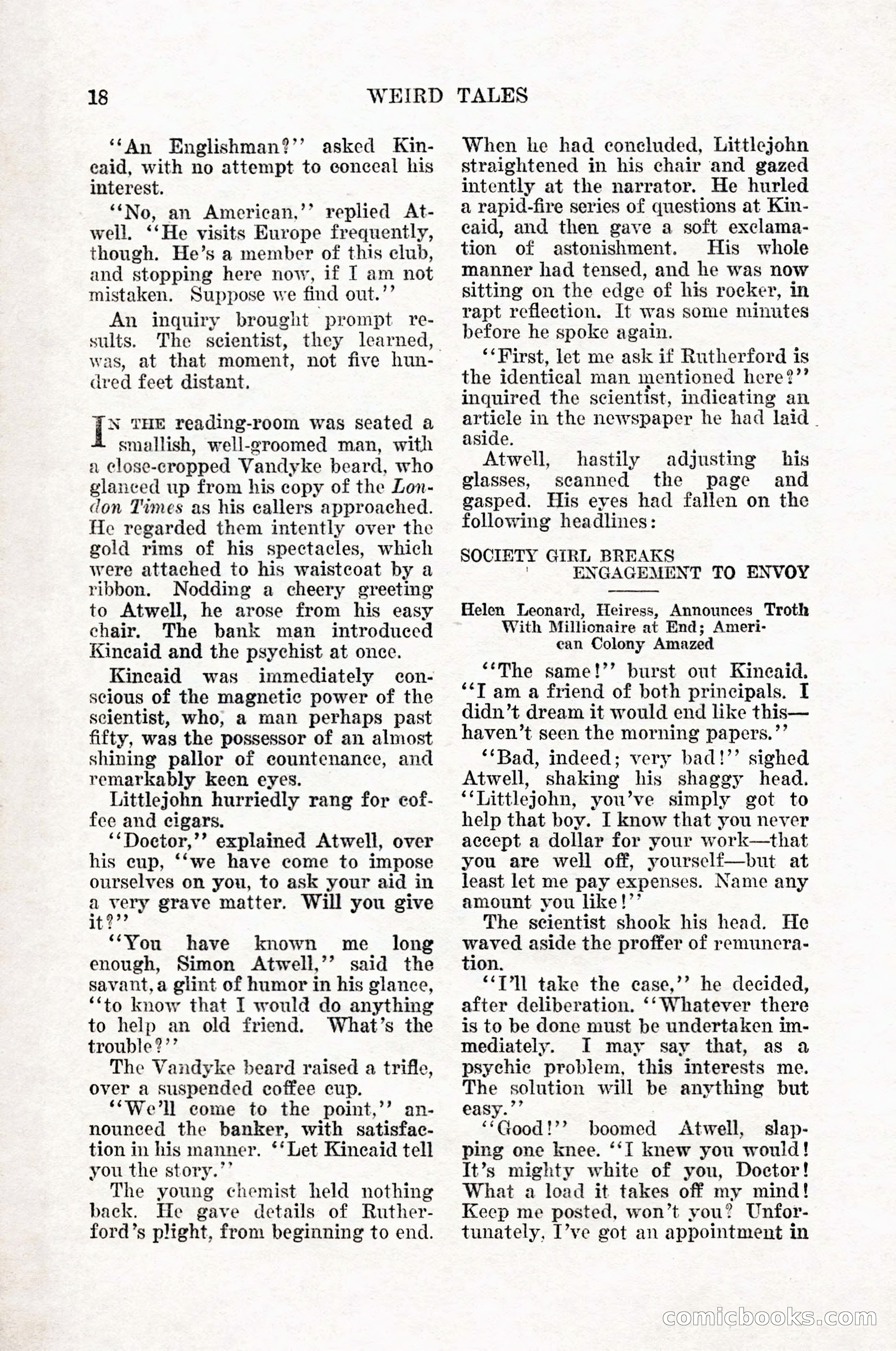 Weird Tales, Vol. 12, No. 1 — page 20 of 148