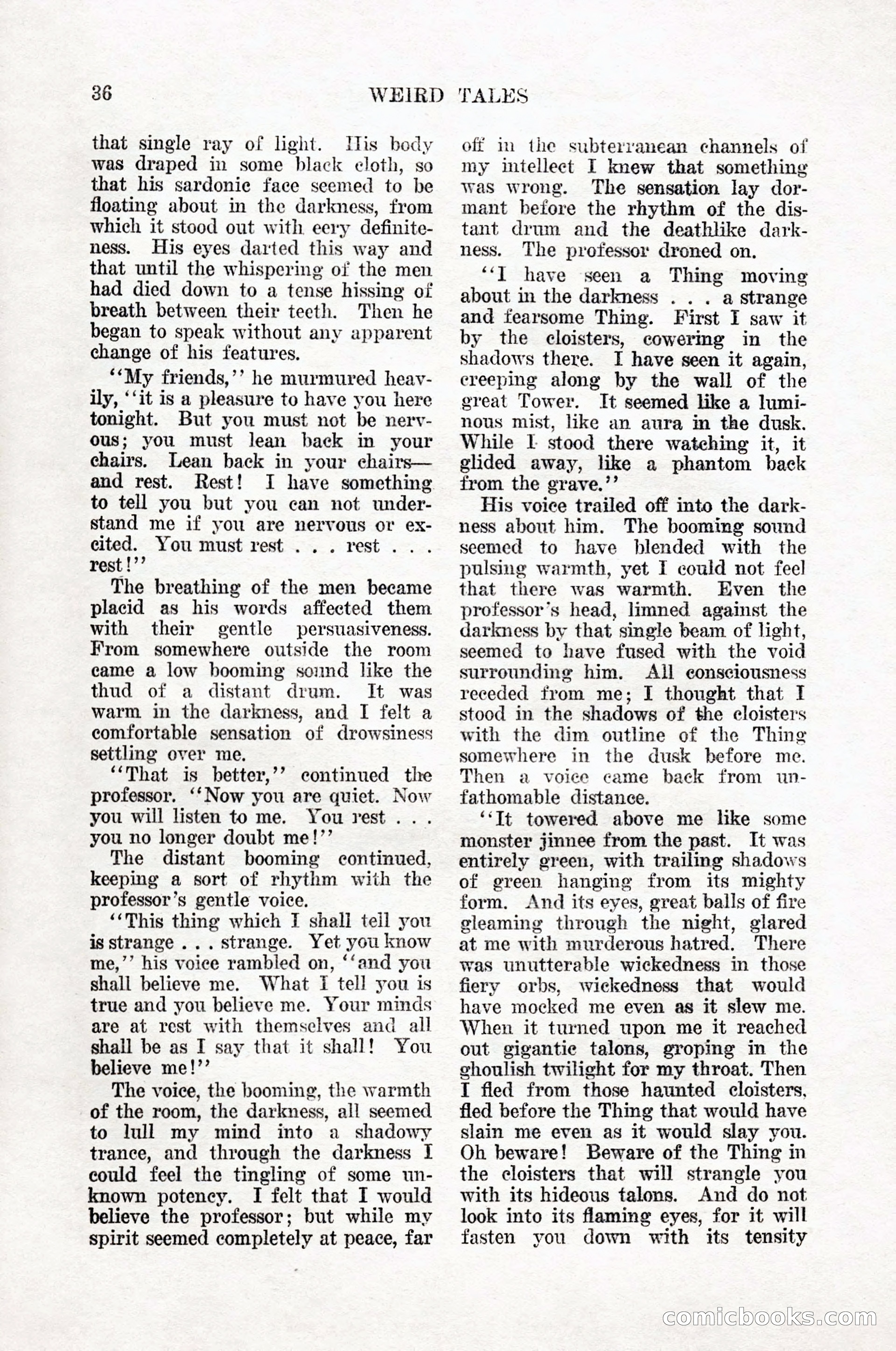 Weird Tales, Vol. 12, No. 1 — page 38 of 148