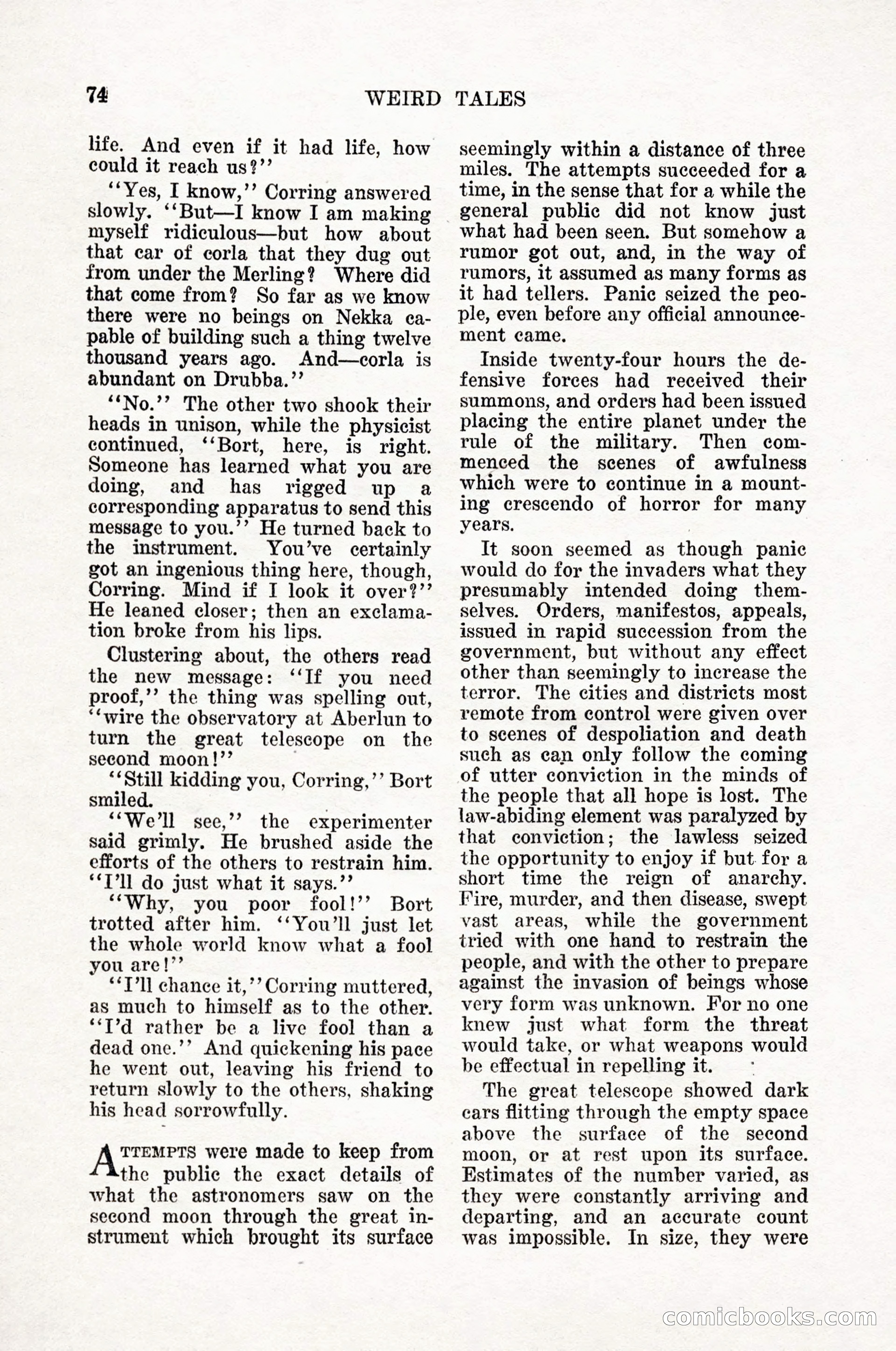 Weird Tales, Vol. 12, No. 1 — page 76 of 148