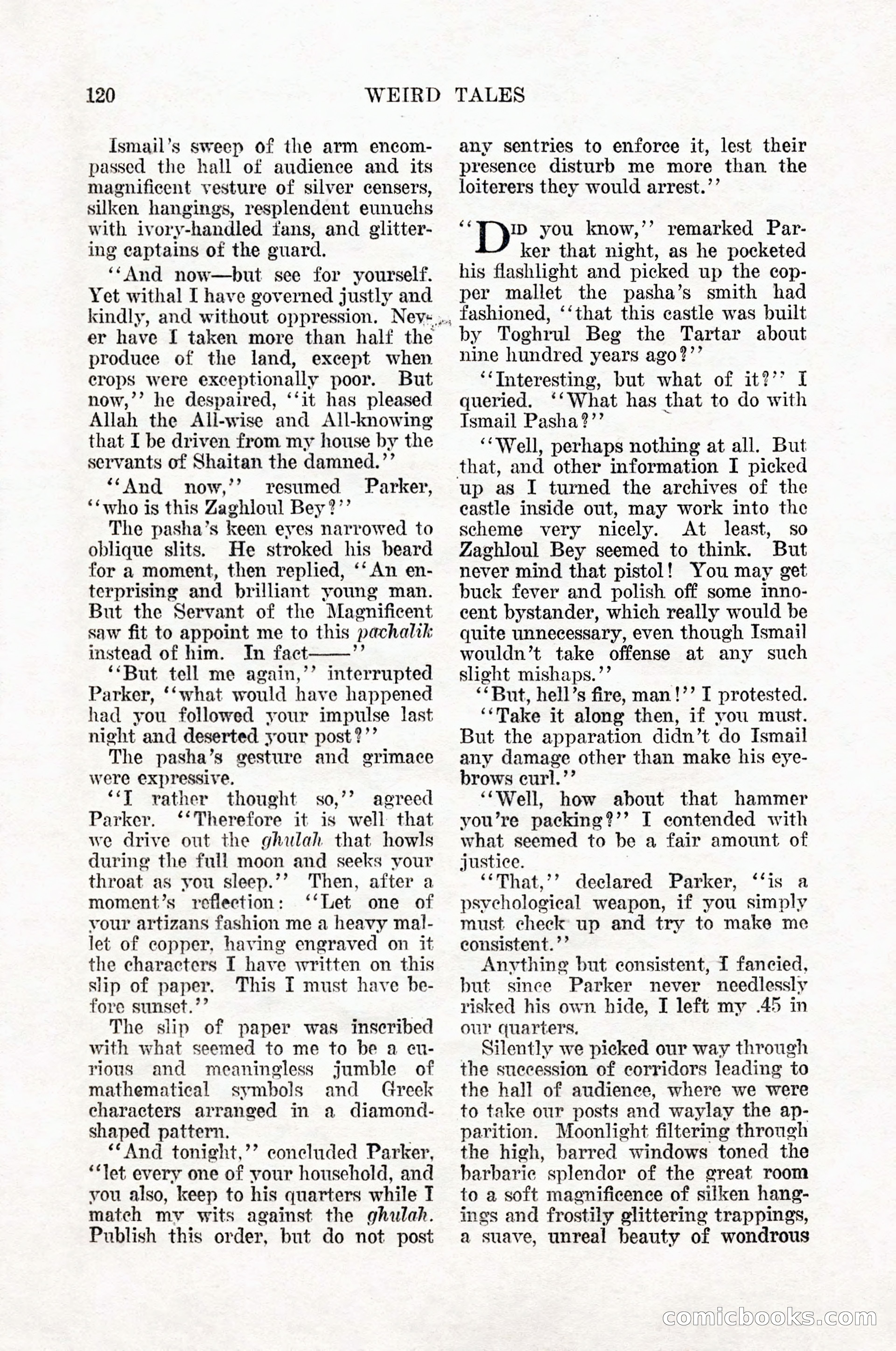 Weird Tales, Vol. 12, No. 1 — page 122 of 148