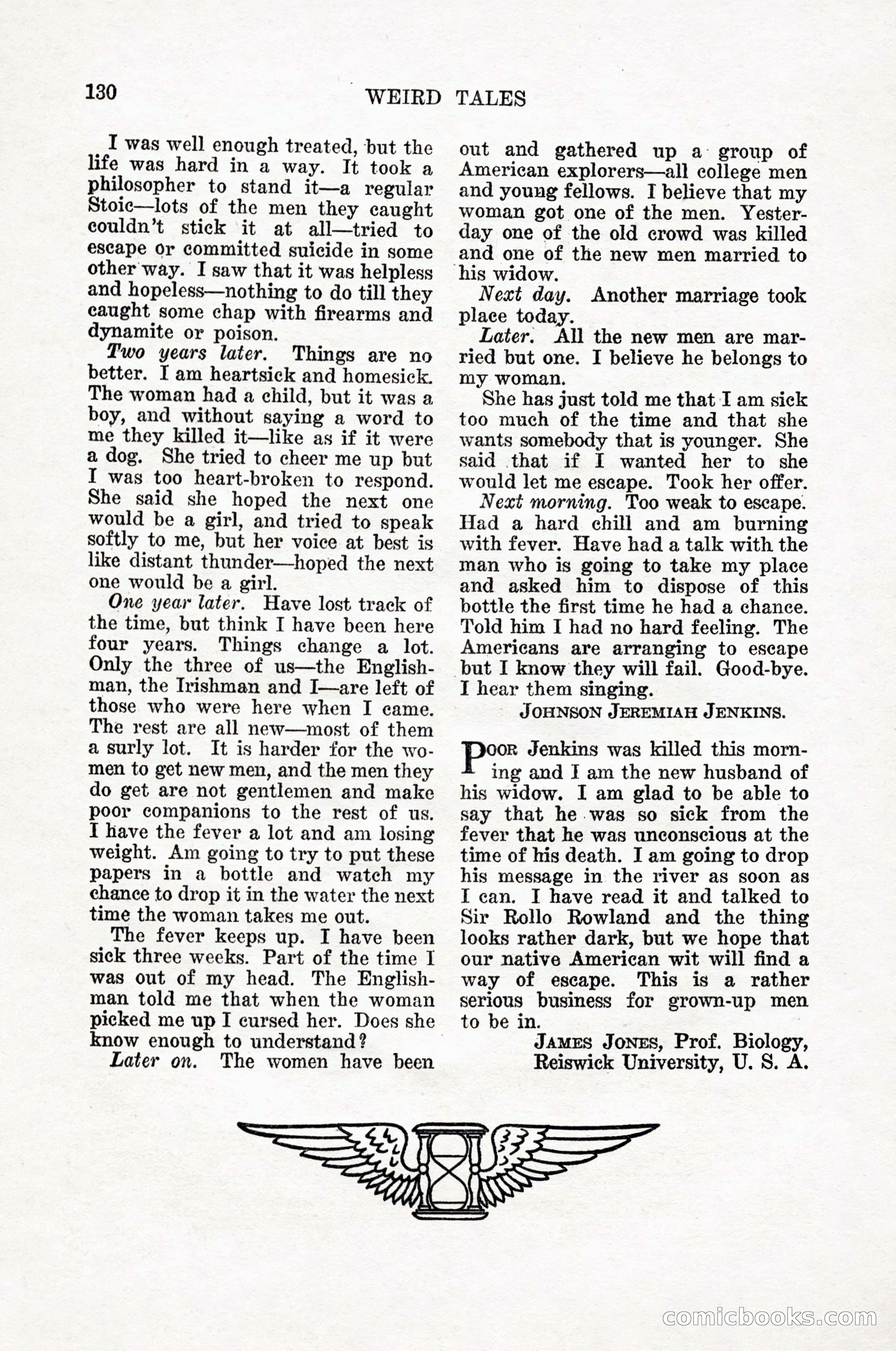Weird Tales, Vol. 12, No. 1 — page 132 of 148