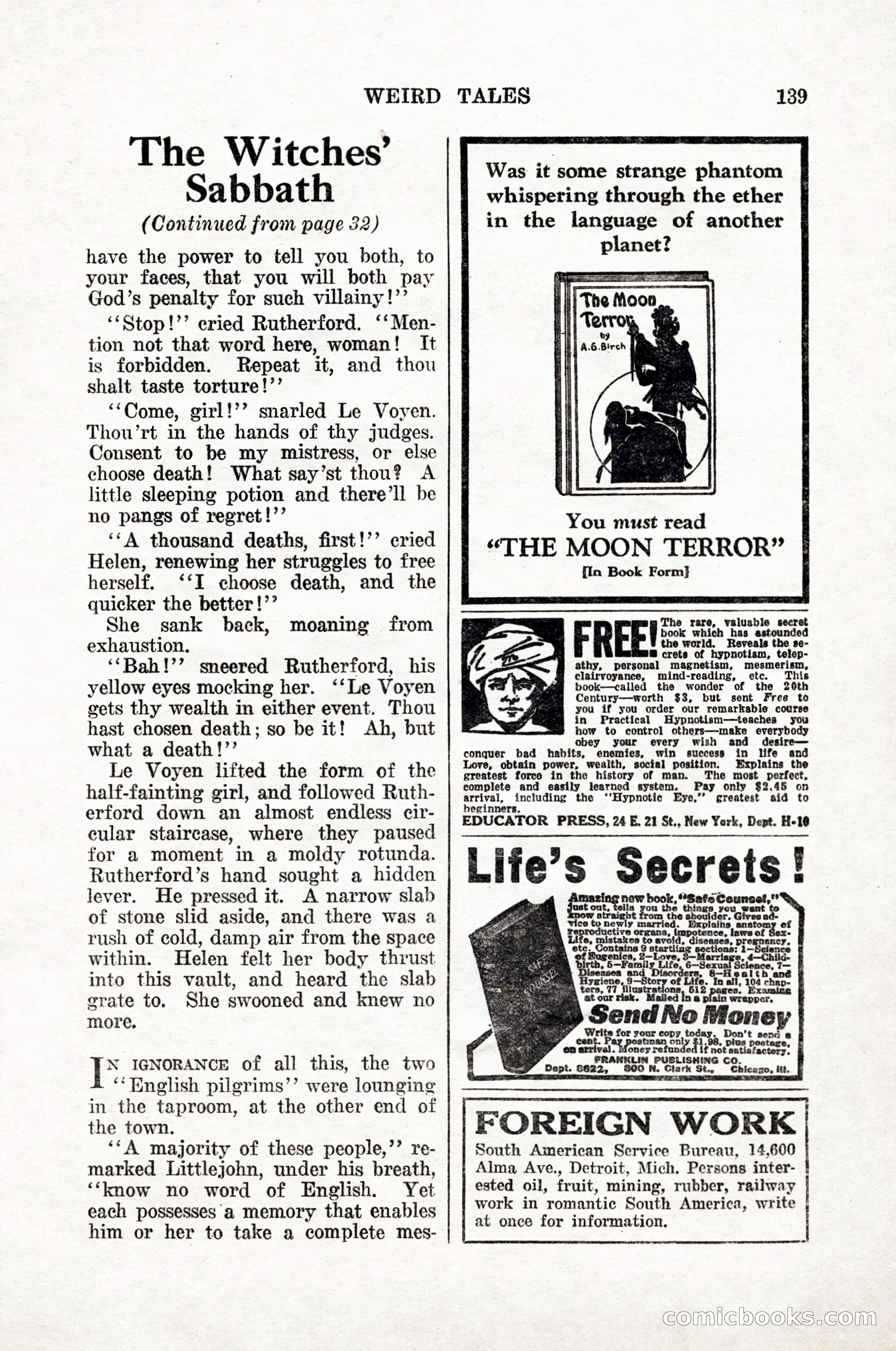 Weird Tales, Vol. 12, No. 1 — page 141 of 148