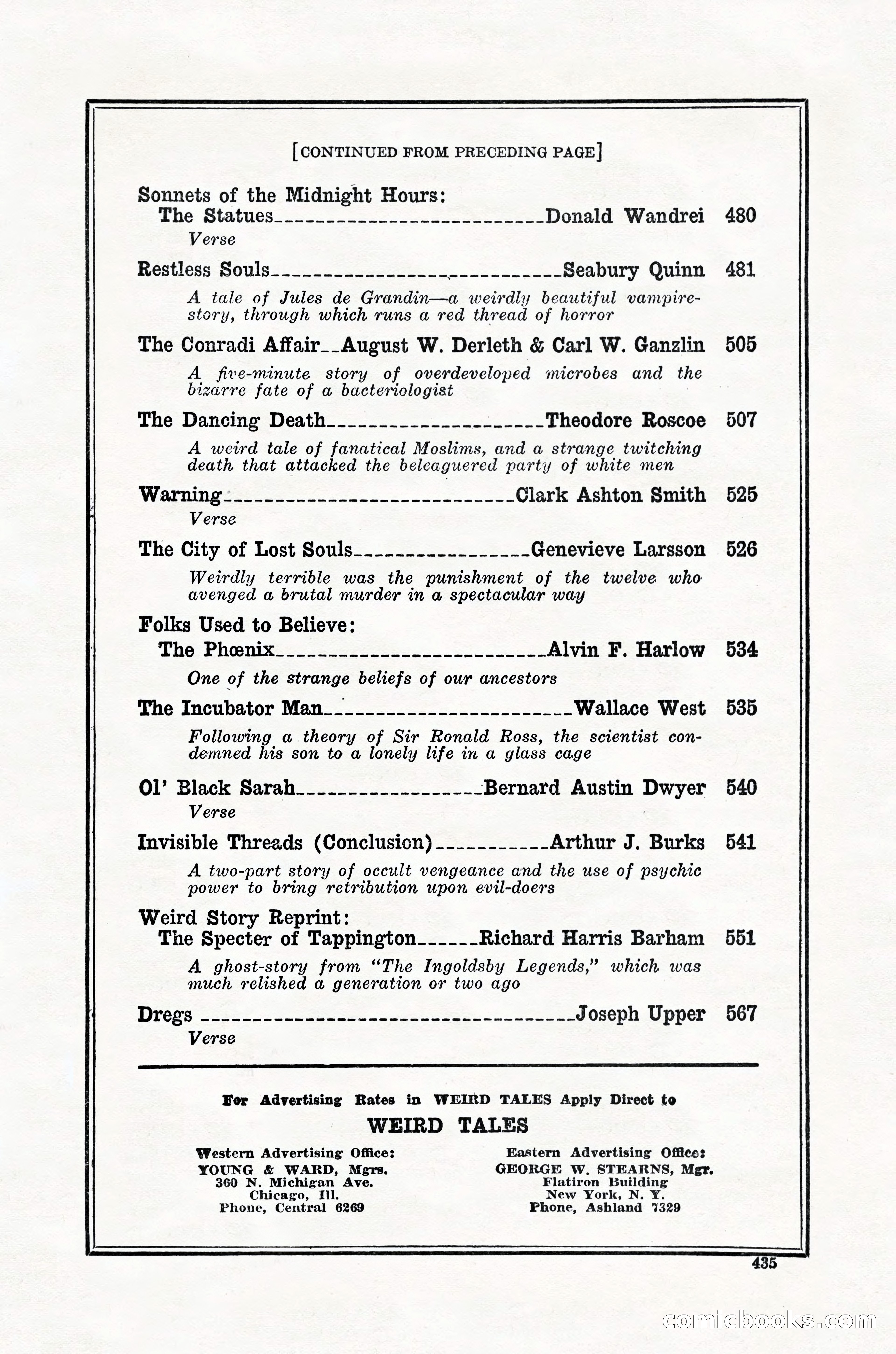 Weird Tales, Vol. 12, No. 4 — page 5 of 148