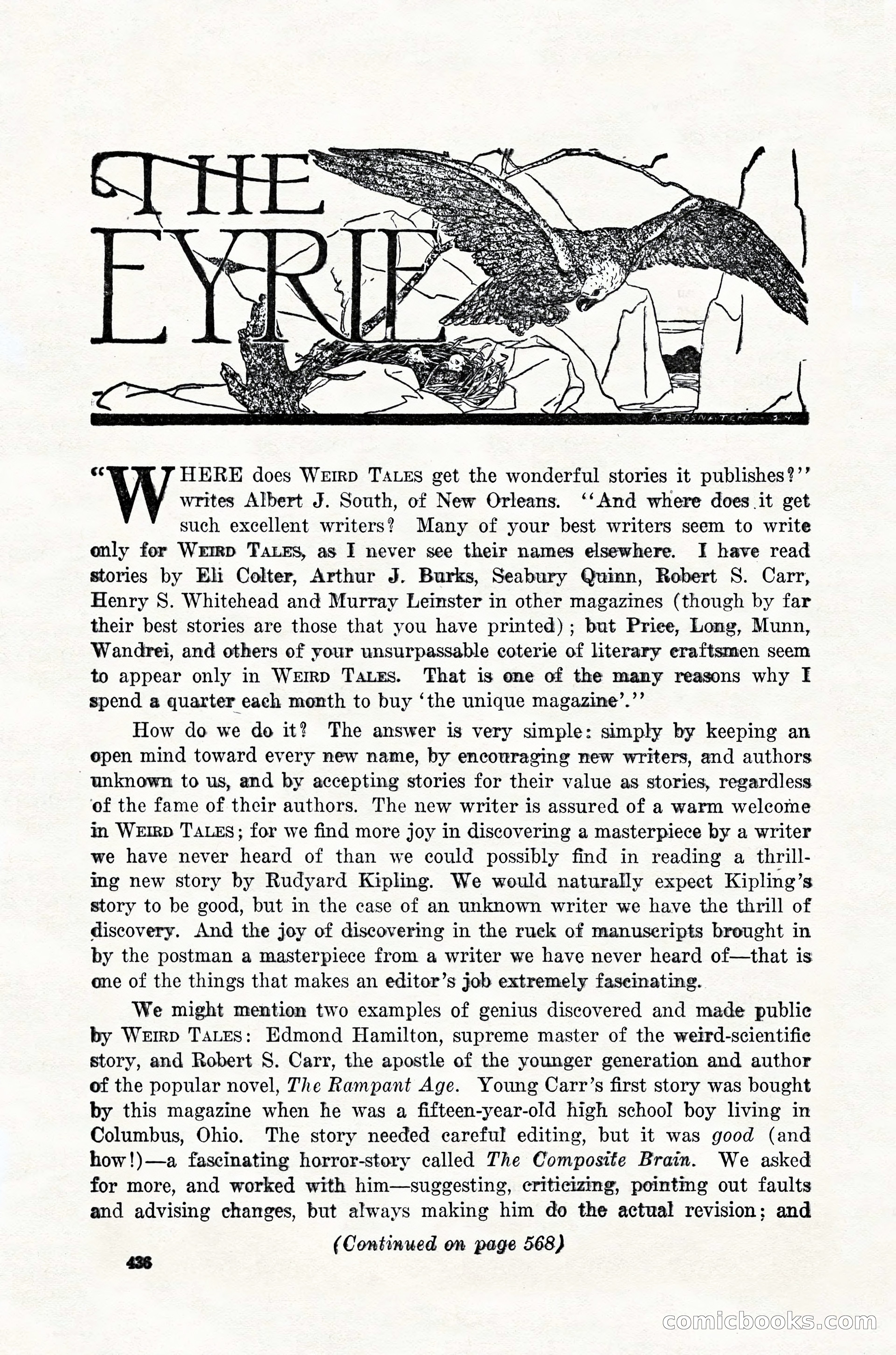 Weird Tales, Vol. 12, No. 4 — page 6 of 148