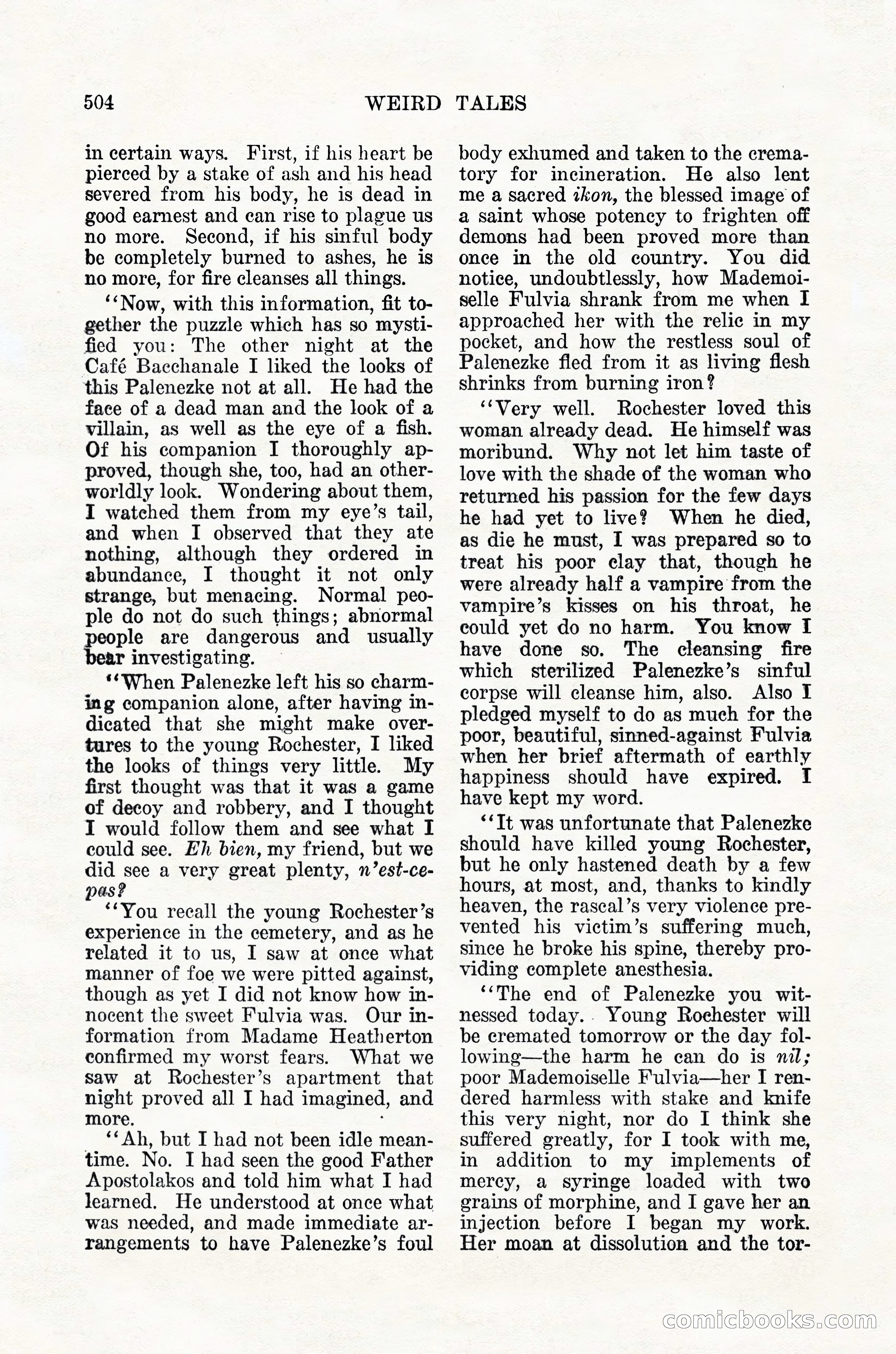 Weird Tales, Vol. 12, No. 4 — page 74 of 148