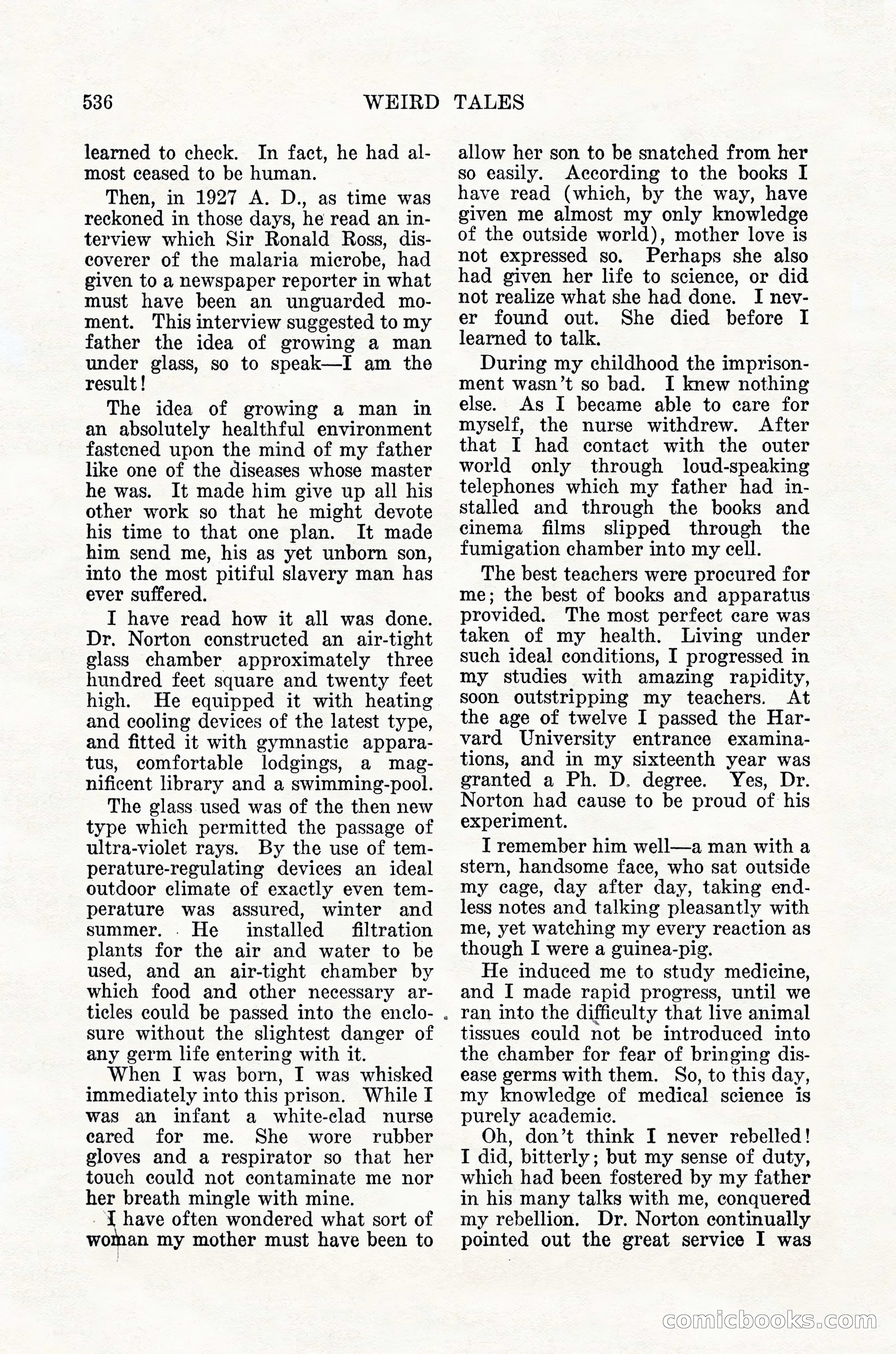 Weird Tales, Vol. 12, No. 4 — page 106 of 148