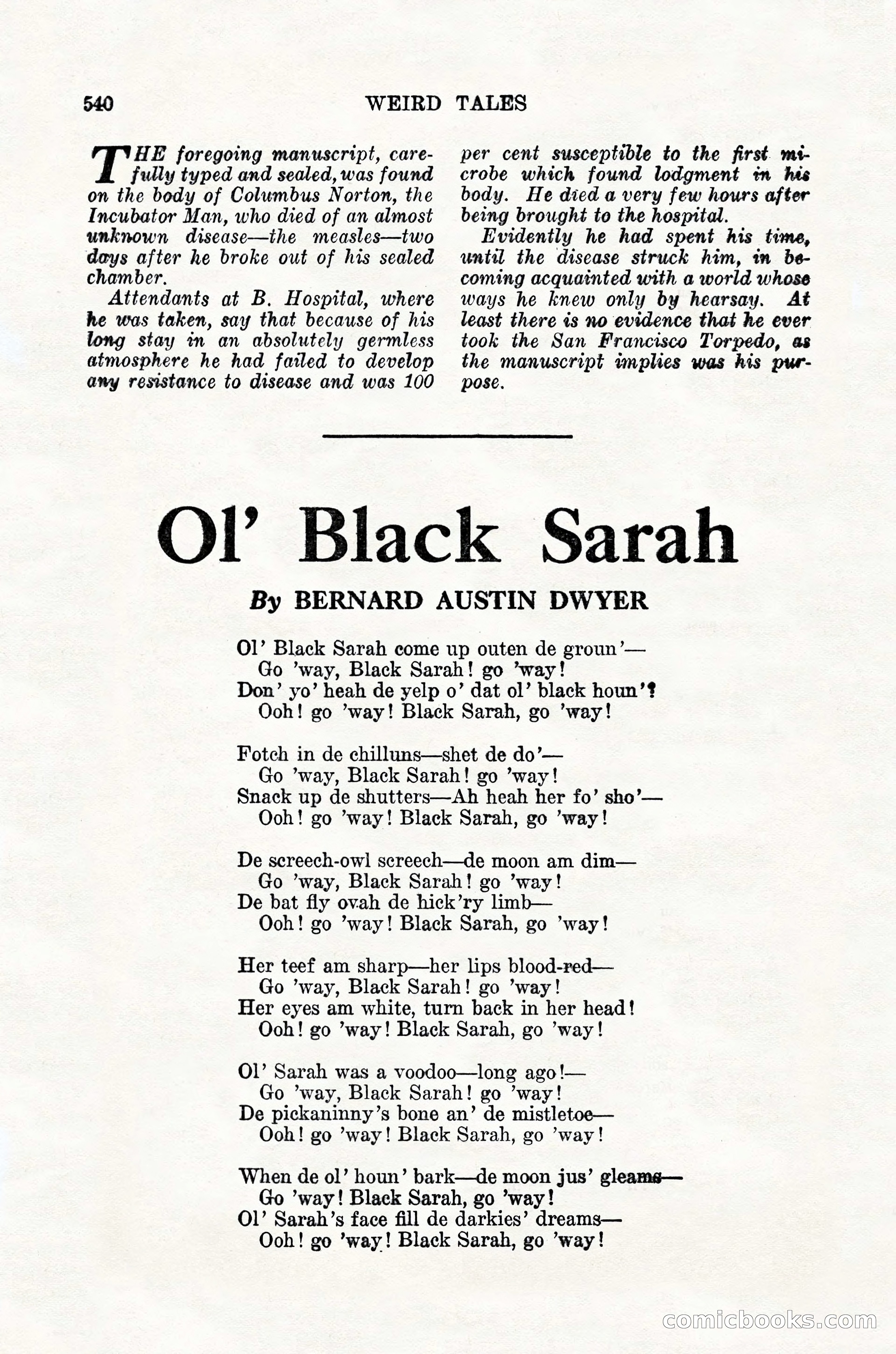 Weird Tales, Vol. 12, No. 4 — page 110 of 148