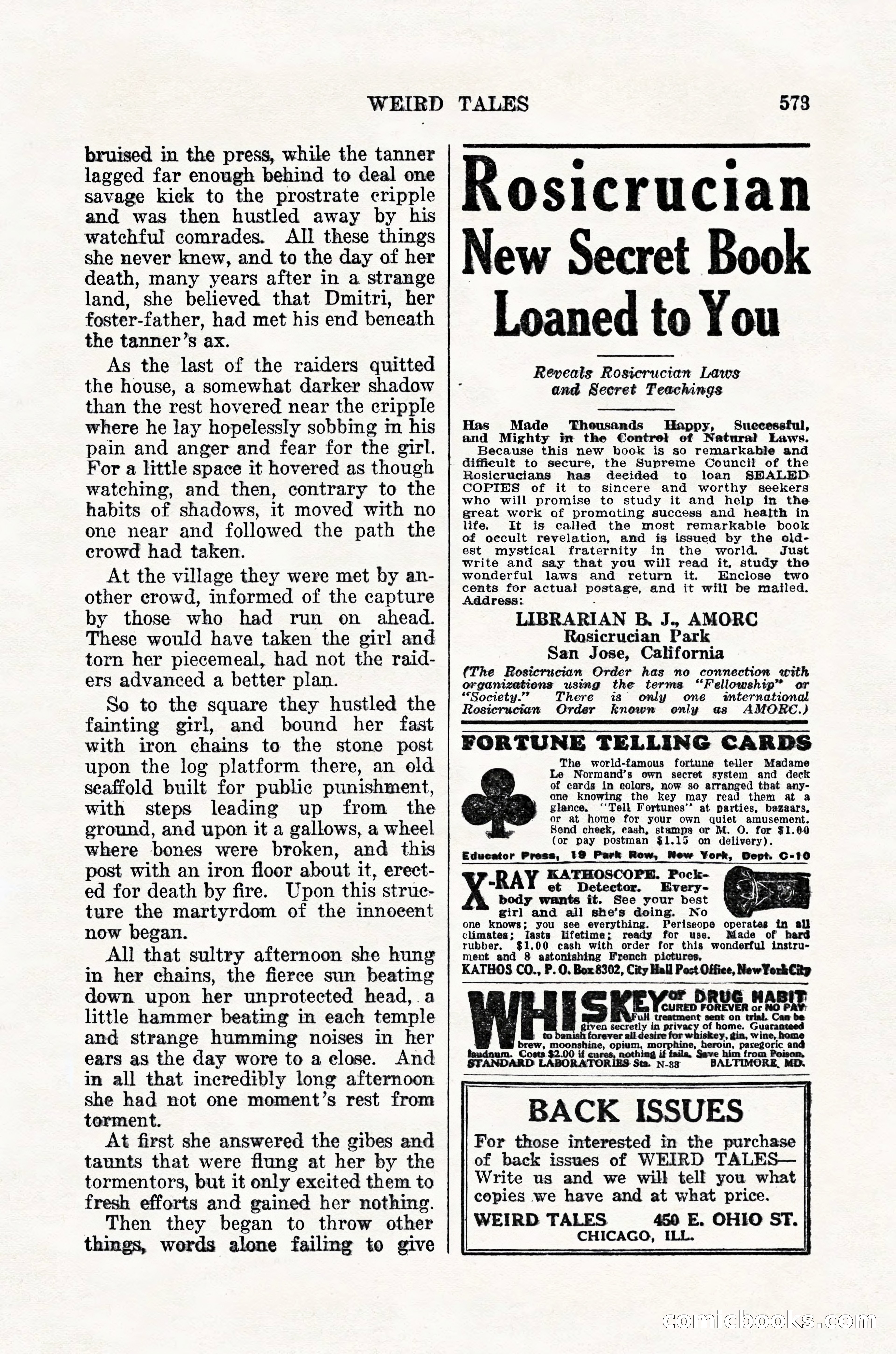 Weird Tales, Vol. 12, No. 4 — page 143 of 148