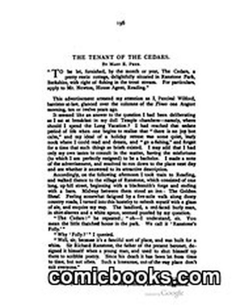 The Tenant of the Cedars — The Argosy, 1883