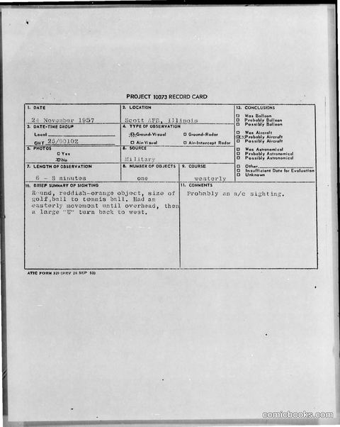 Project 10073 Record Card