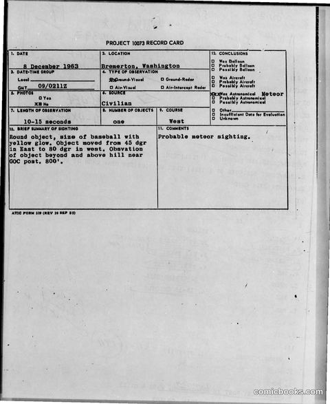 Project 10073 Record Card